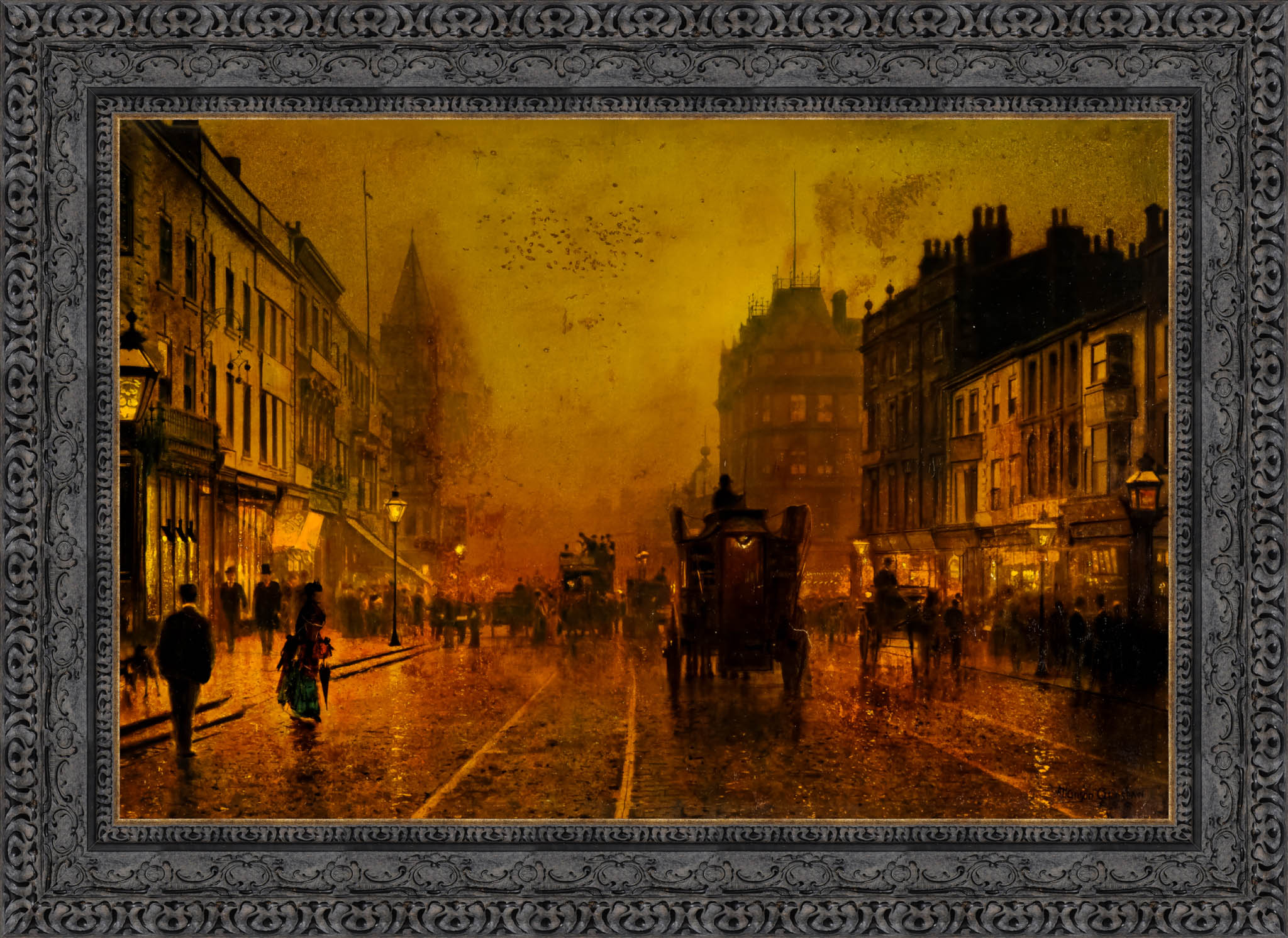 Briggate 1836 – John Atkinson Grimshaw, 1881 - Canvas Classics