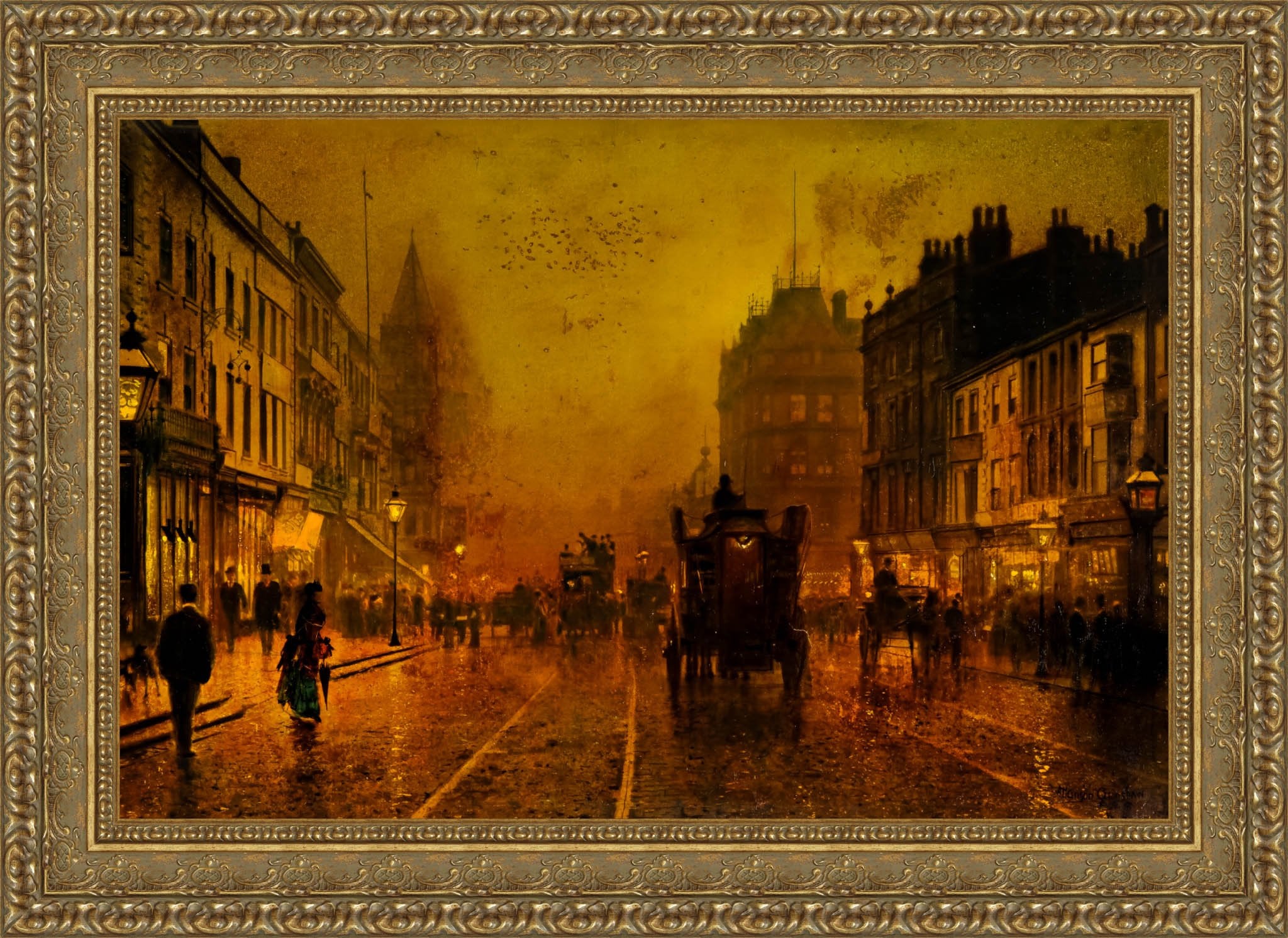Briggate 1836 – John Atkinson Grimshaw, 1881 - Canvas Classics