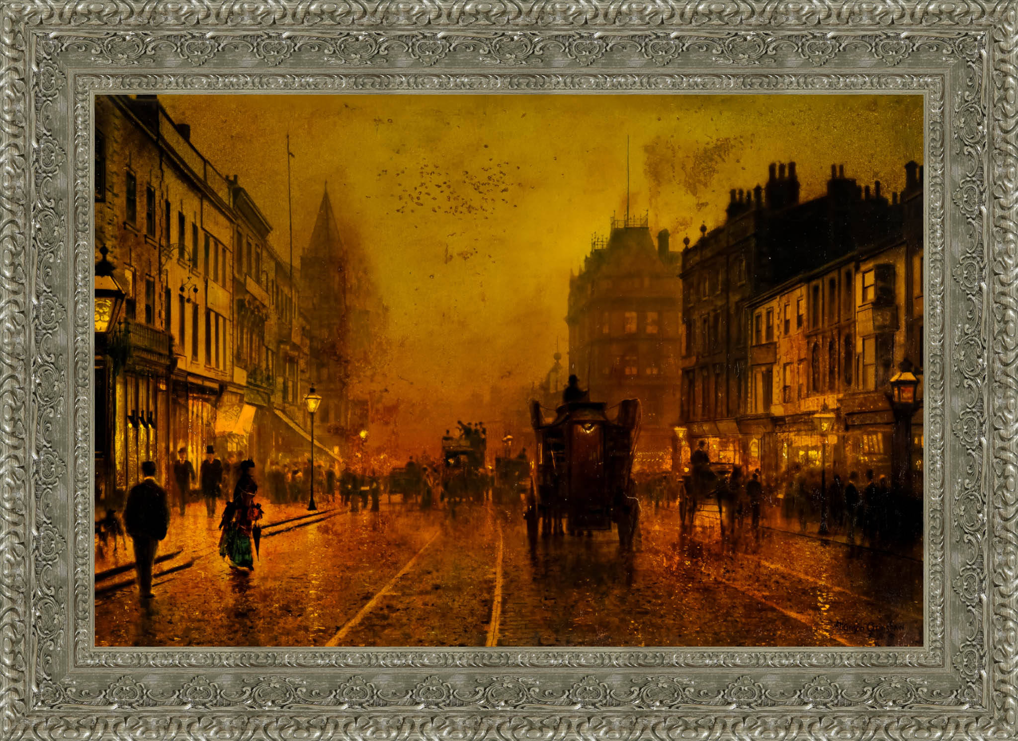 Briggate 1836 – John Atkinson Grimshaw, 1881 - Canvas Classics