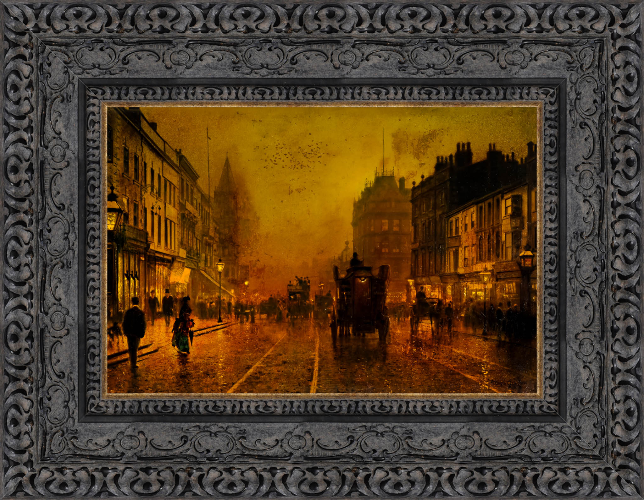 Briggate 1836 – John Atkinson Grimshaw, 1881 - Canvas Classics