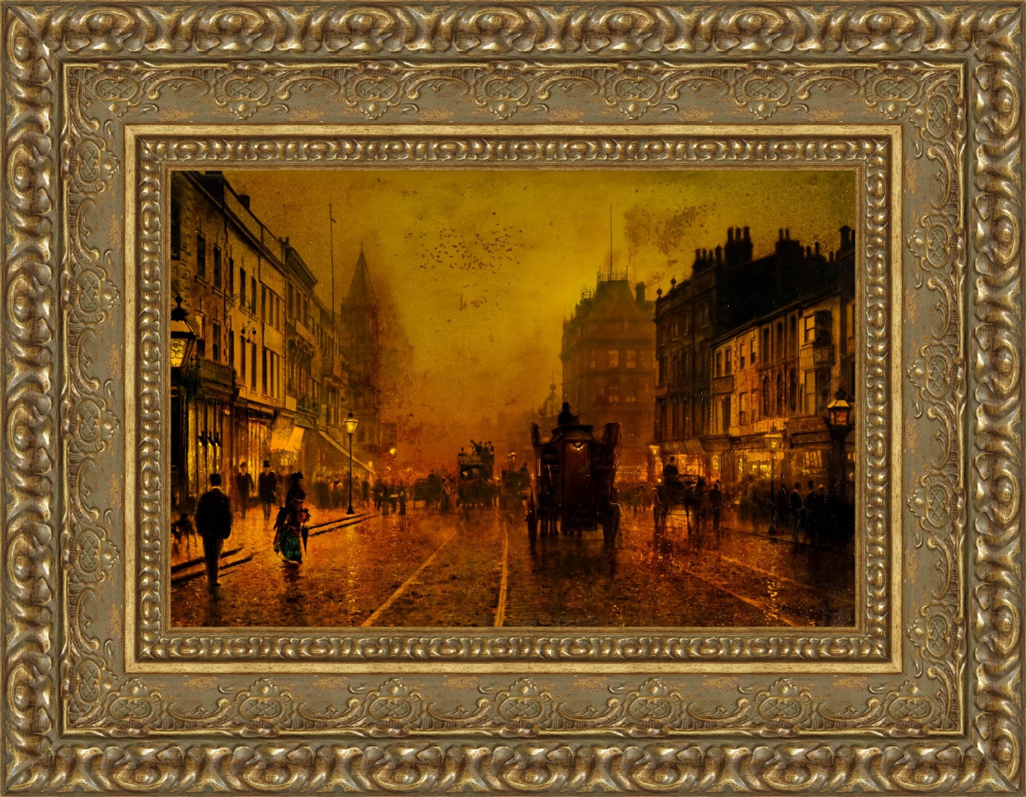Briggate 1836 – John Atkinson Grimshaw, 1881 - Canvas Classics
