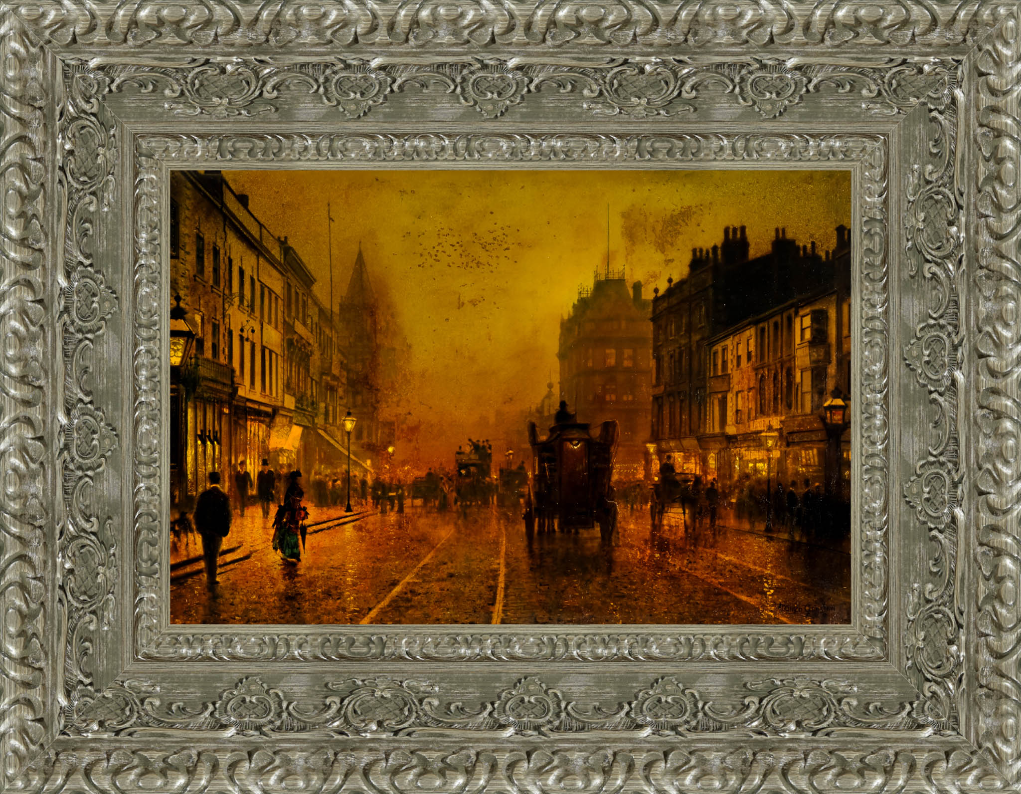 Briggate 1836 – John Atkinson Grimshaw, 1881 - Canvas Classics