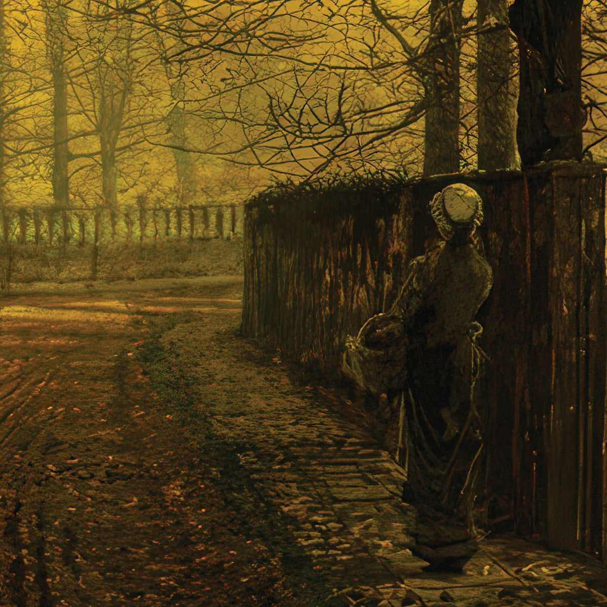 In the Golden Gloaming – John Atkinson Grimshaw, 1883, print detail at full resolution