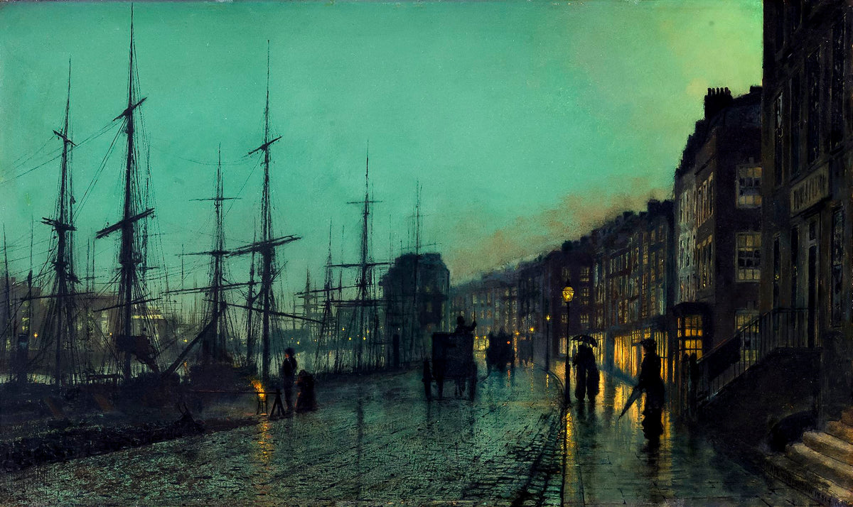 Shipping On The Clyde – John Atkinson Grimshaw, 1881, framed