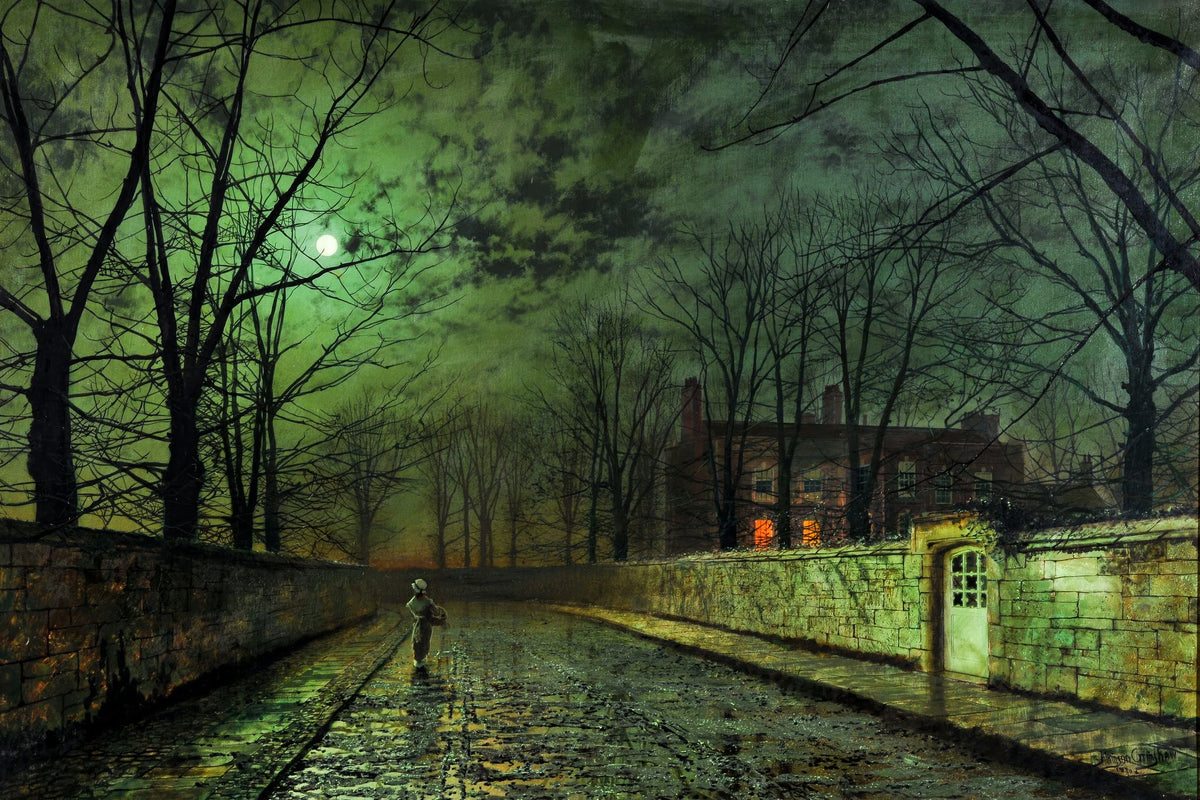 Silver Moonlight – John Atkinson Grimshaw, 1880, framed