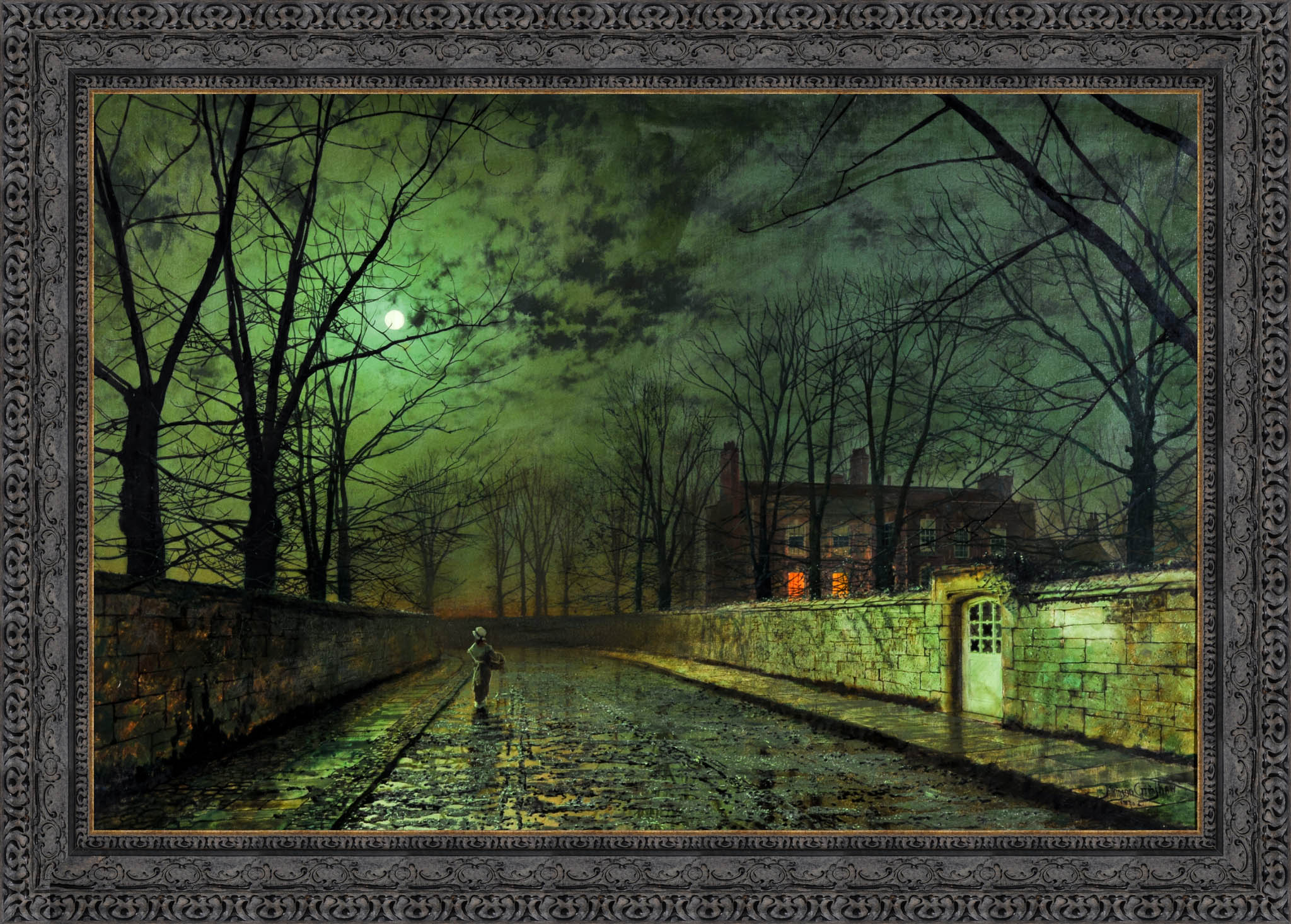 Silver Moonlight – John Atkinson Grimshaw, 1880 - Canvas Classics