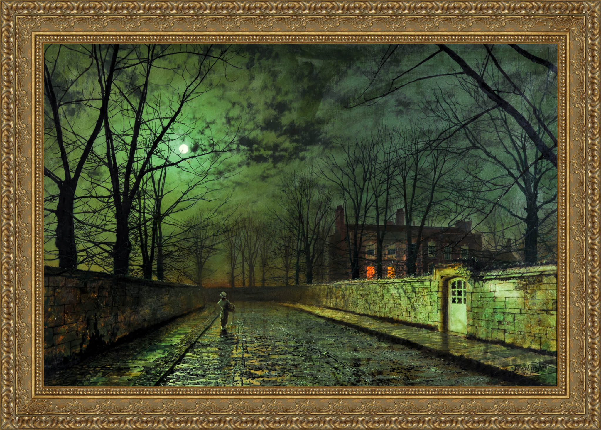 Silver Moonlight – John Atkinson Grimshaw, 1880 - Canvas Classics