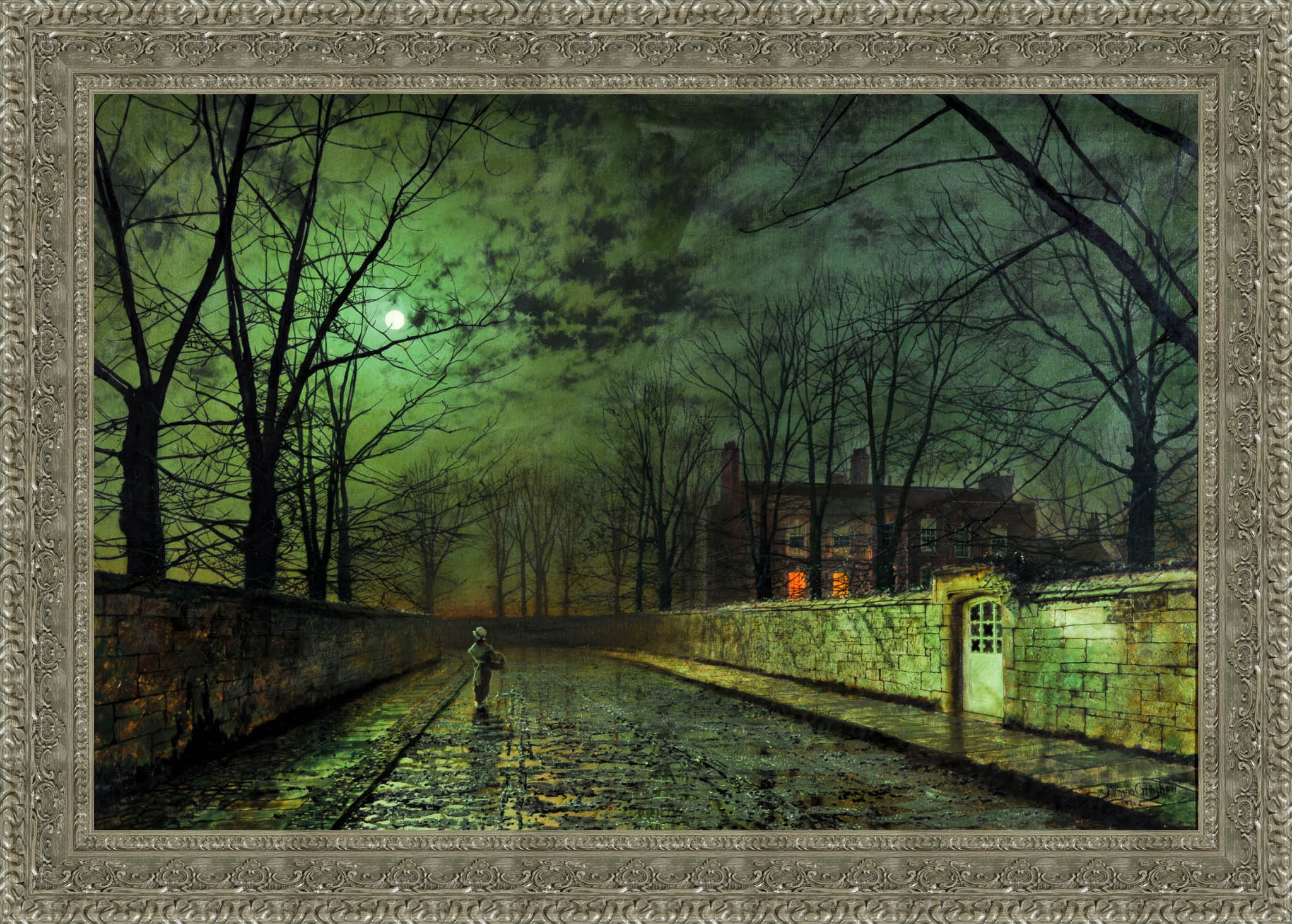 Silver Moonlight – John Atkinson Grimshaw, 1880 - Canvas Classics