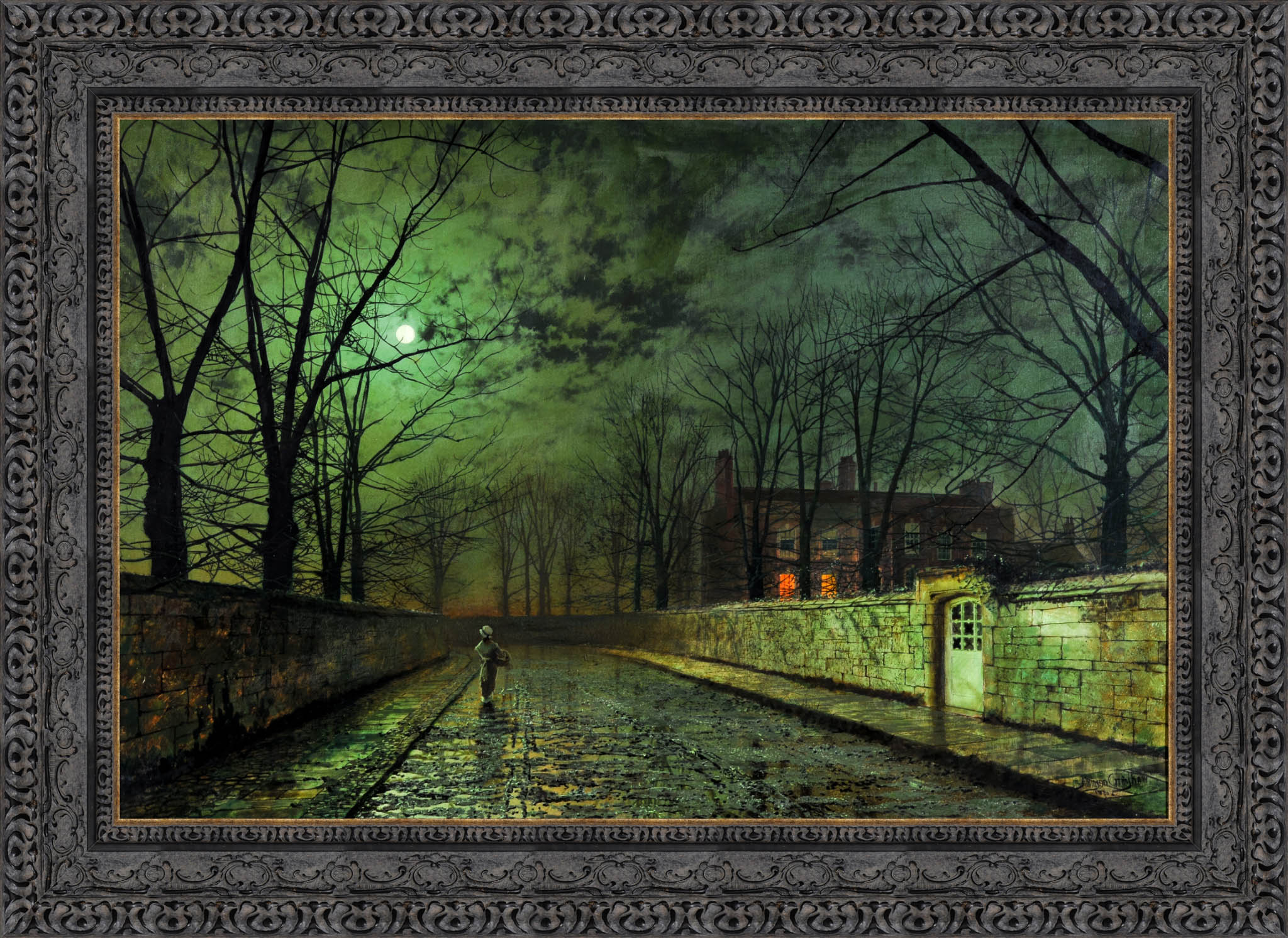 Silver Moonlight – John Atkinson Grimshaw, 1880 - Canvas Classics