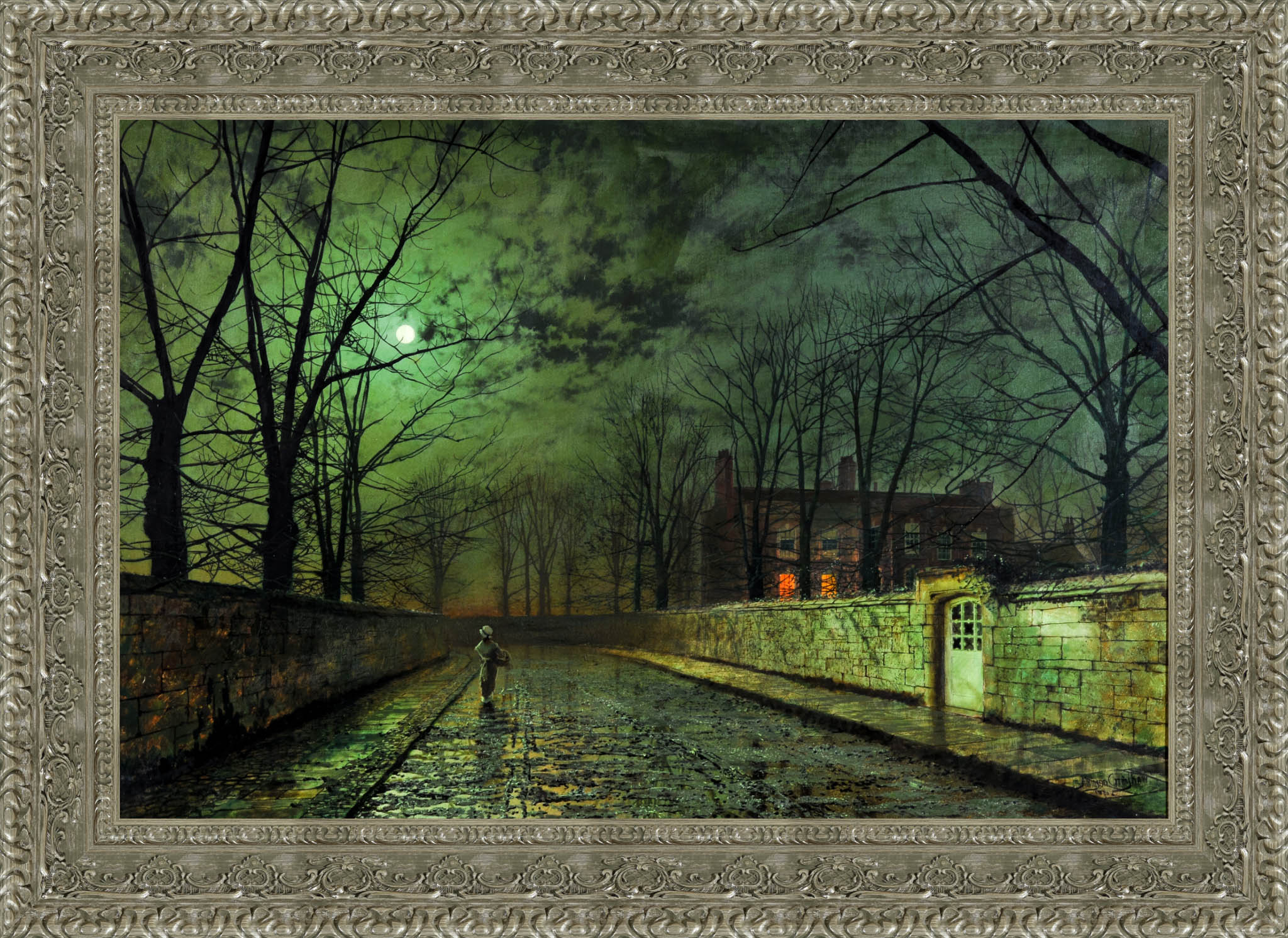 Silver Moonlight – John Atkinson Grimshaw, 1880 - Canvas Classics