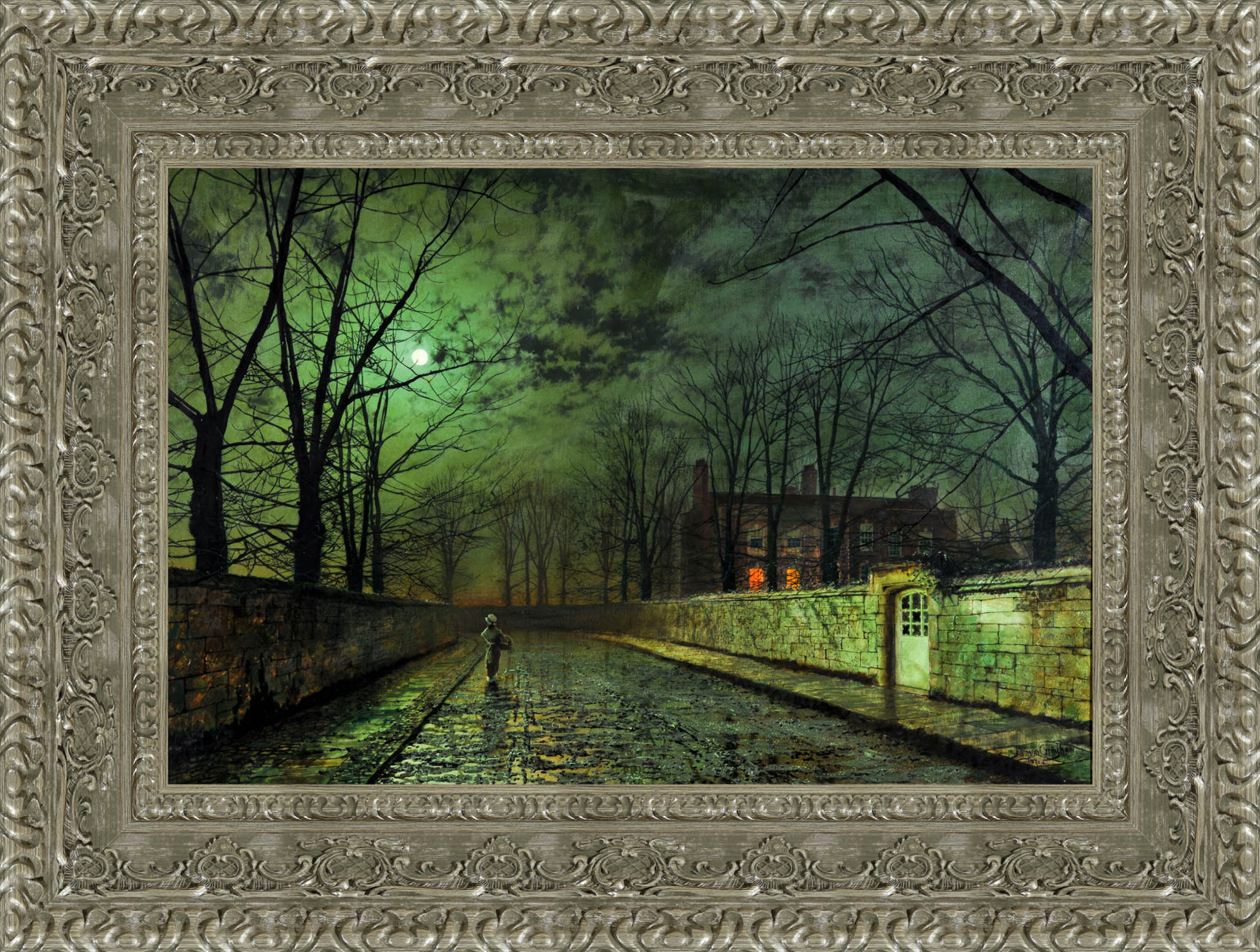 Silver Moonlight – John Atkinson Grimshaw, 1880 - Canvas Classics