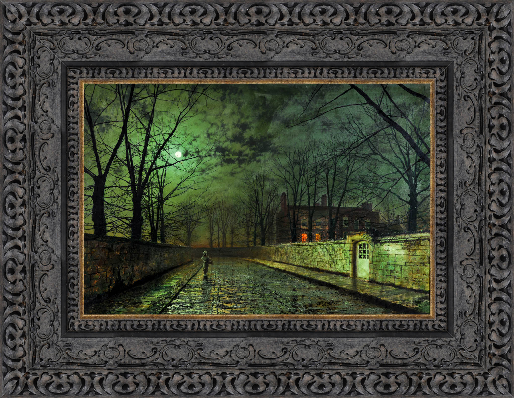 Silver Moonlight – John Atkinson Grimshaw, 1880 - Canvas Classics