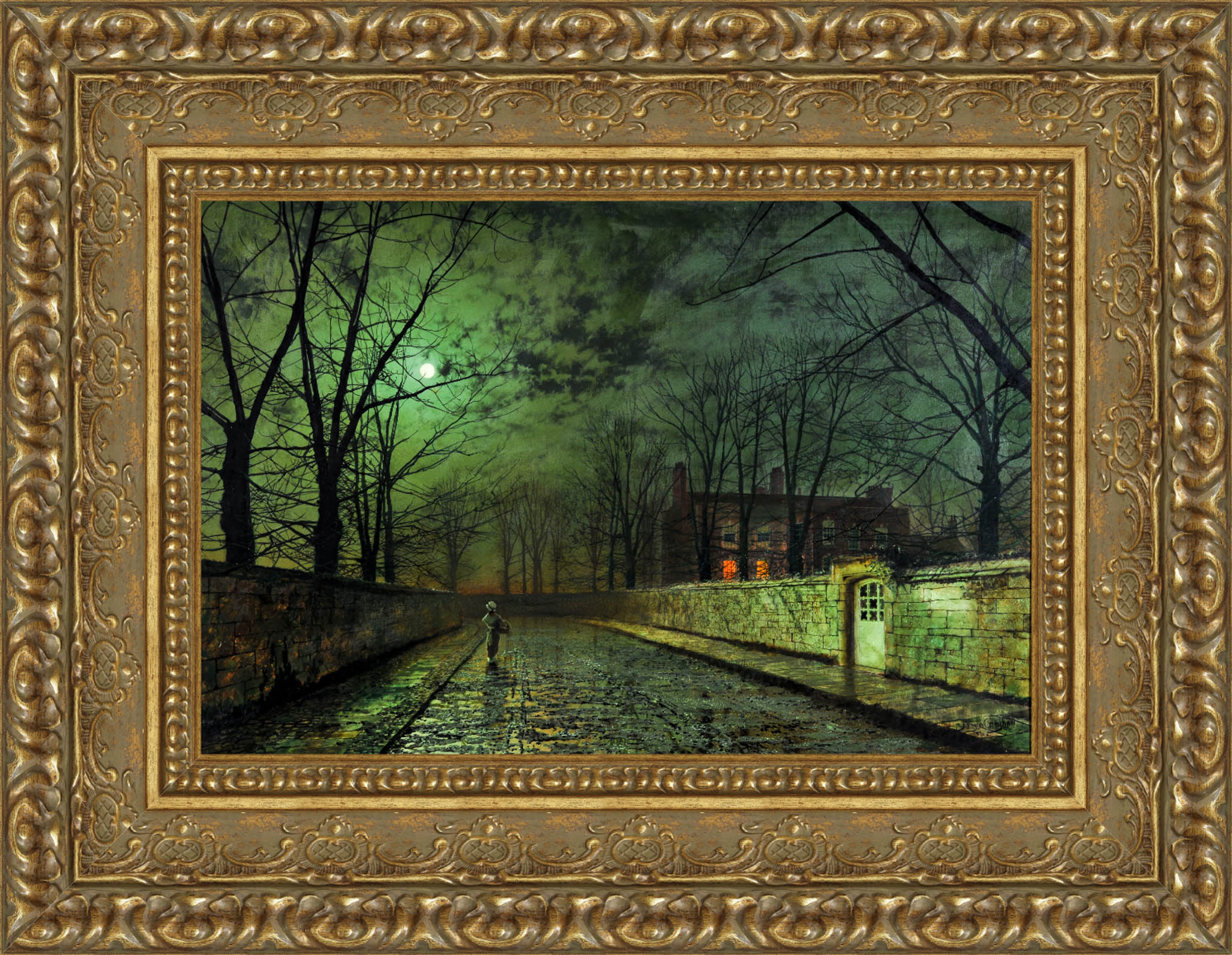 Silver Moonlight – John Atkinson Grimshaw, 1880 - Canvas Classics