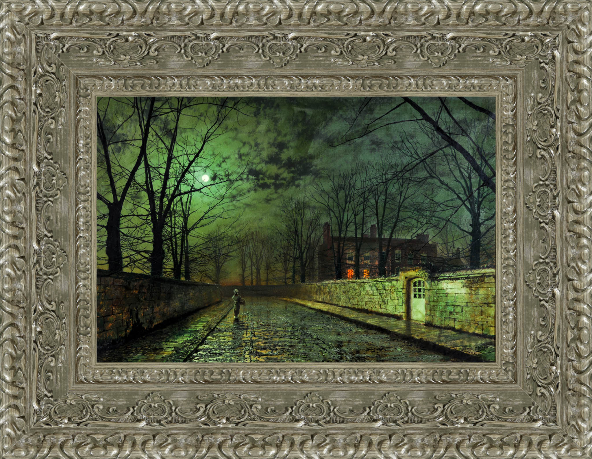 Silver Moonlight – John Atkinson Grimshaw, 1880 - Canvas Classics