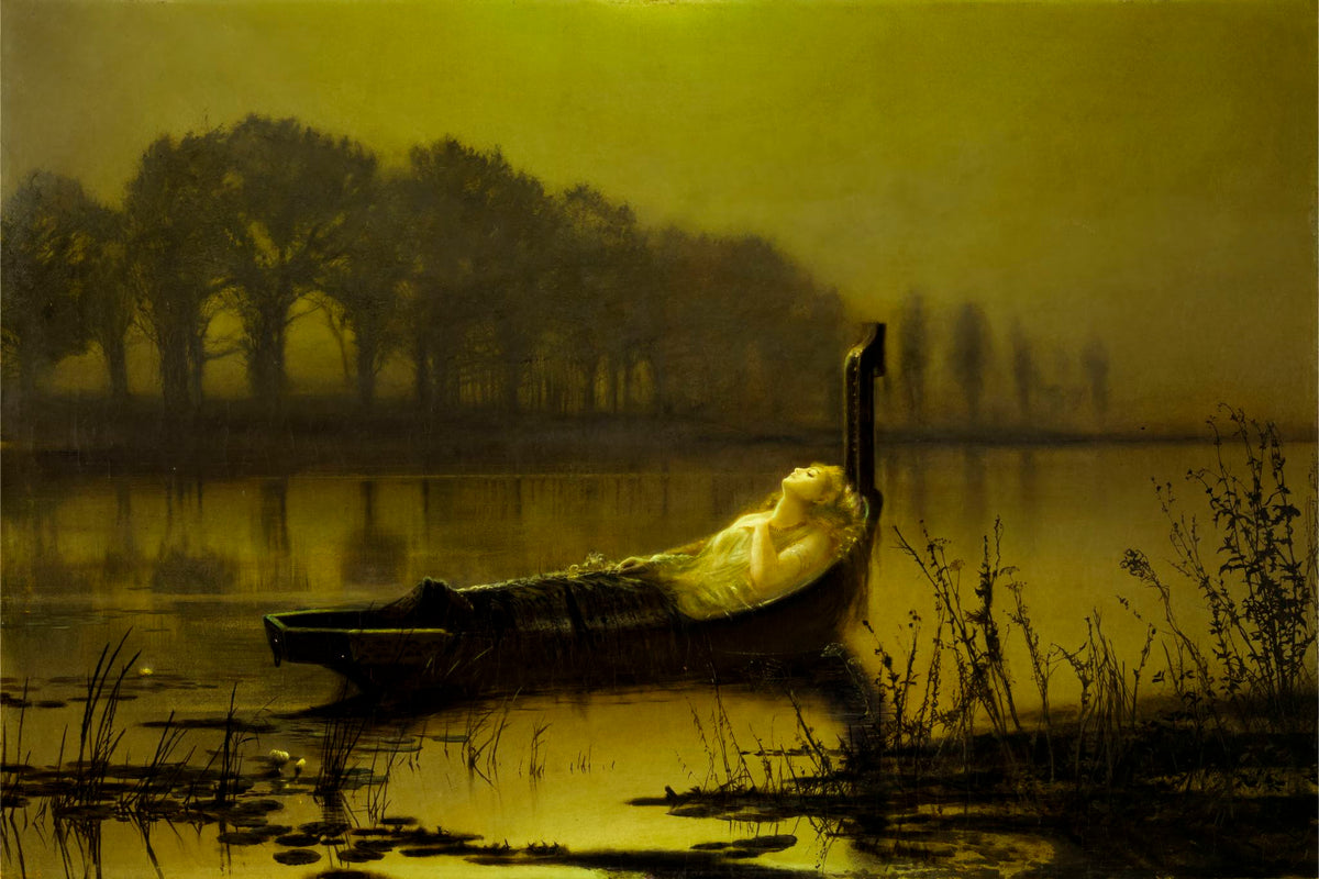 The Lady of Shalott – John Atkinson Grimshaw, 1875, framed