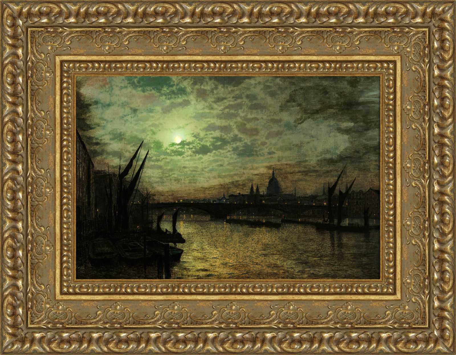 The Thames By Moonlight – John Atkinson Grimshaw, 1880
