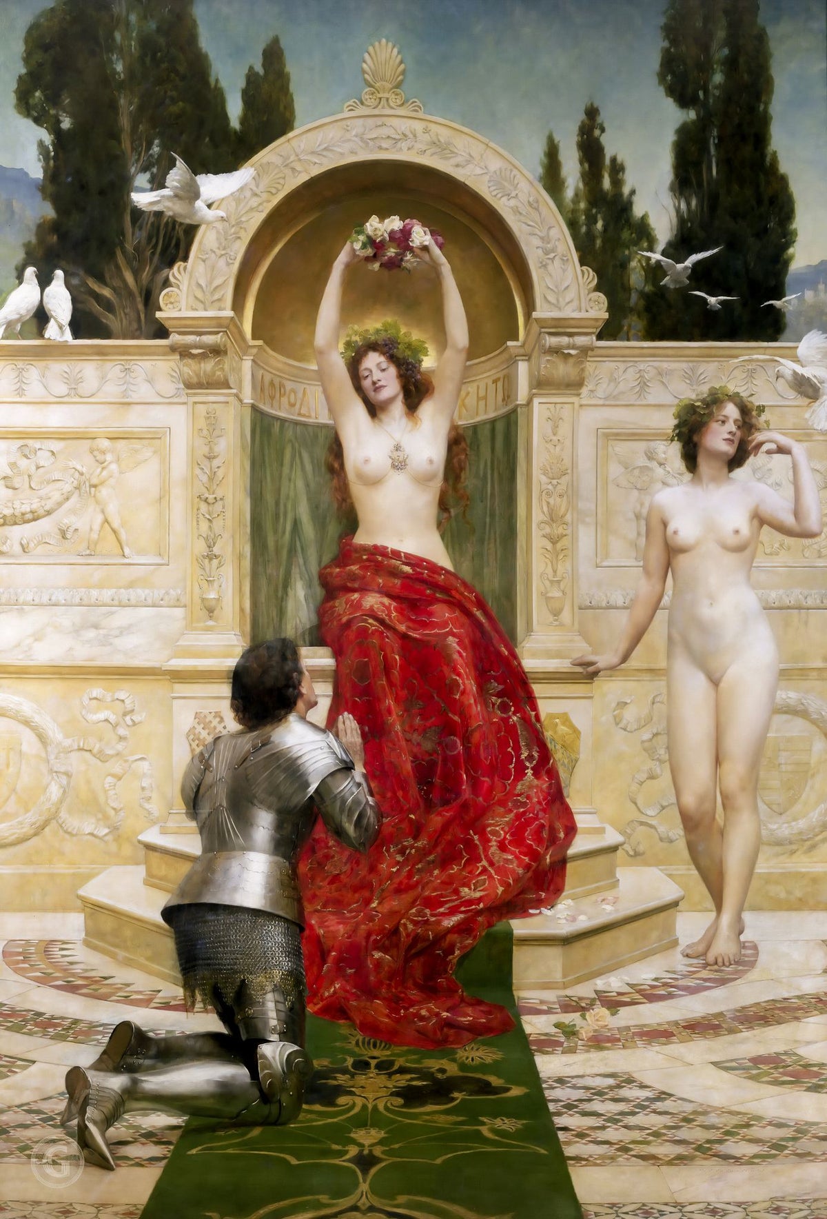 In The Venusberg Tannhauser – John Collier, 1901, framed