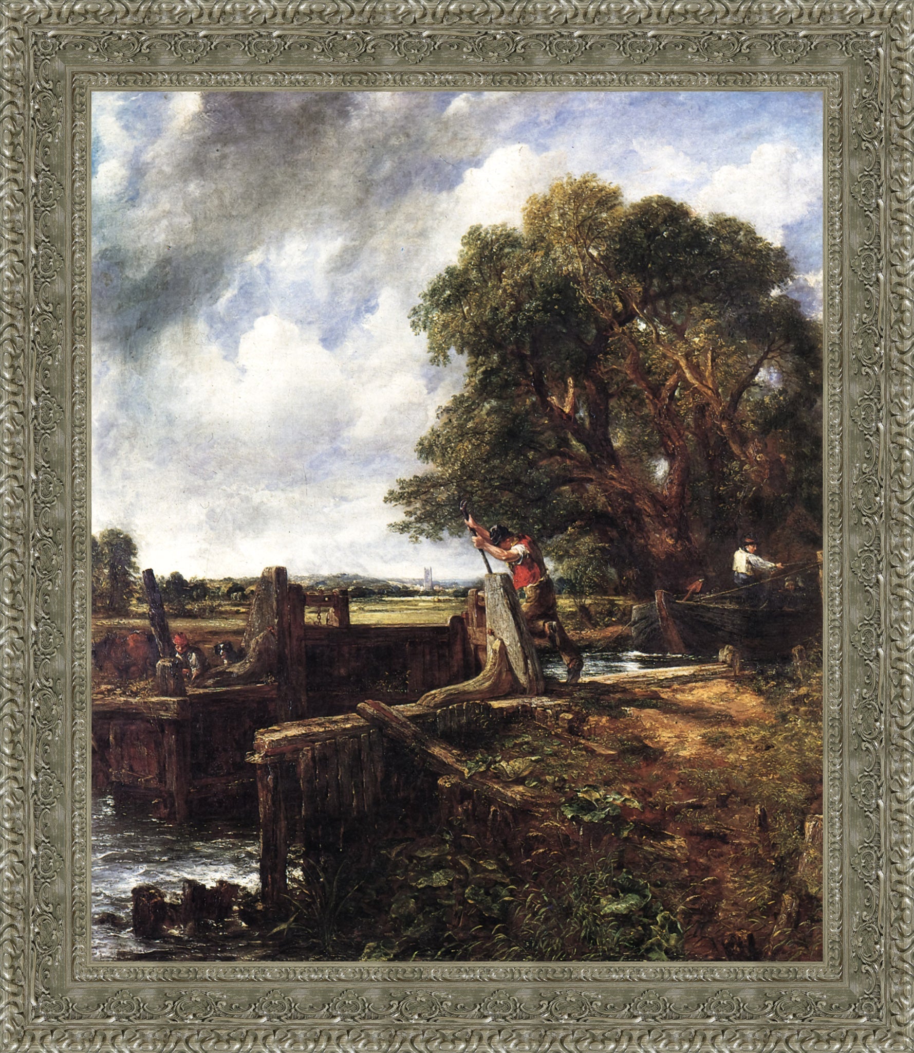 A Boat Passing a Lock – John Constable, 1823 - Canvas Classics