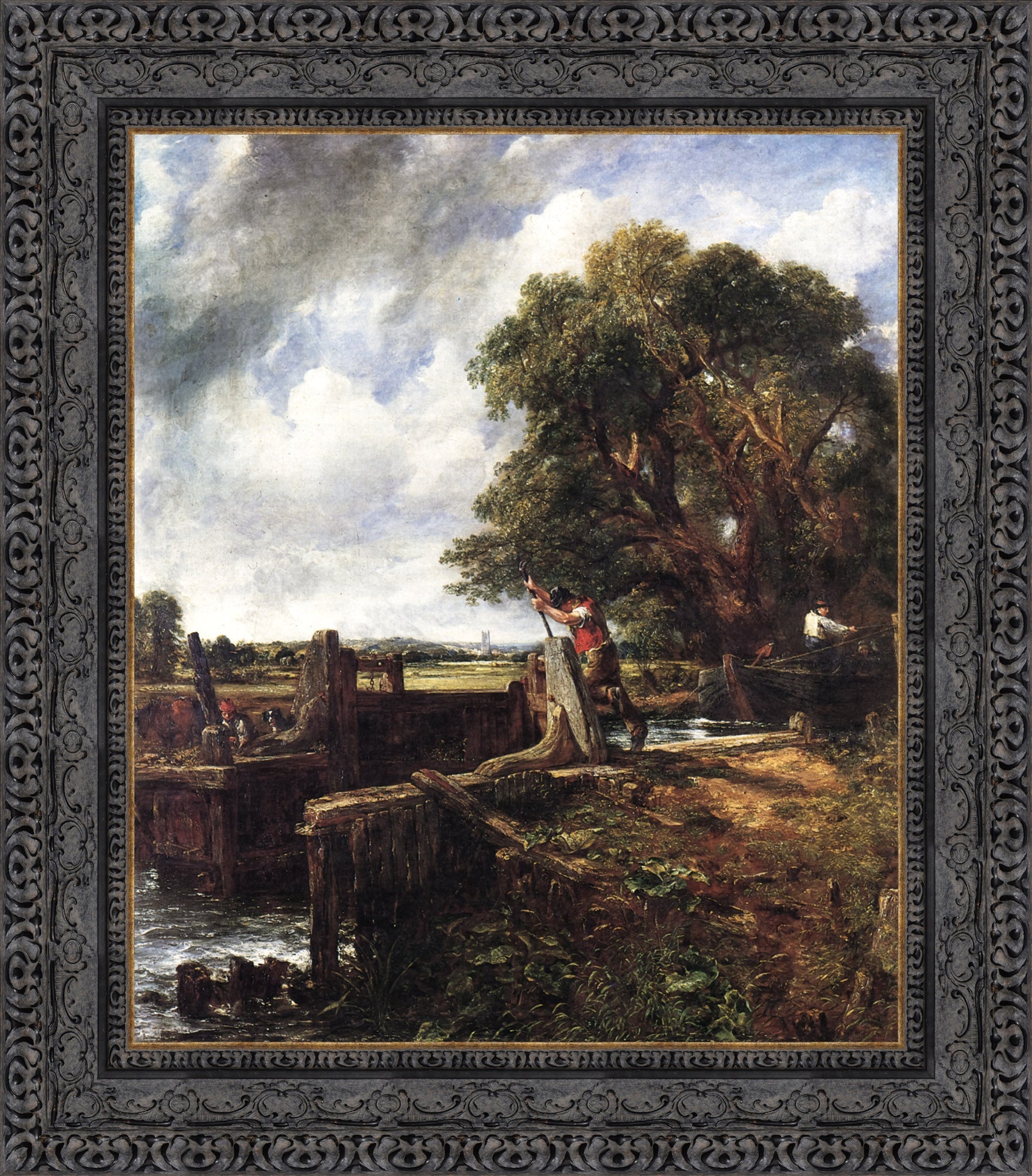 A Boat Passing a Lock – John Constable, 1823 - Canvas Classics