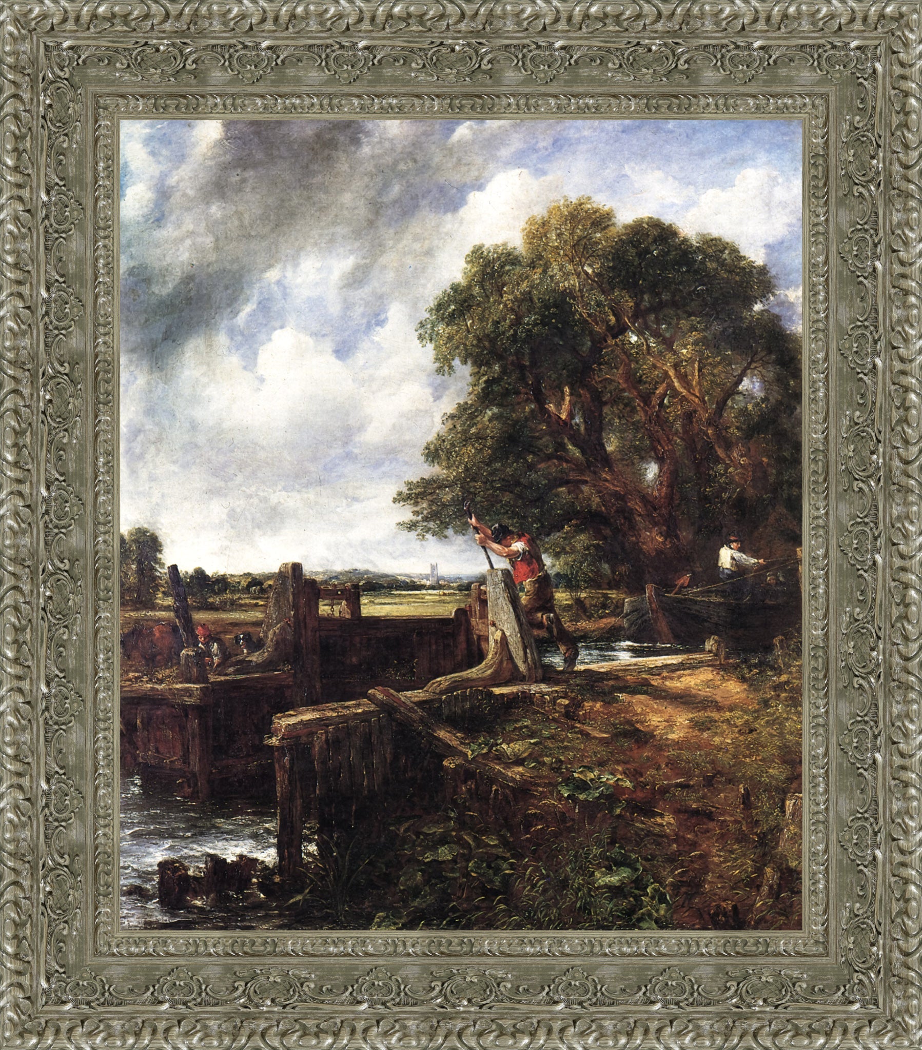 A Boat Passing a Lock – John Constable, 1823 - Canvas Classics