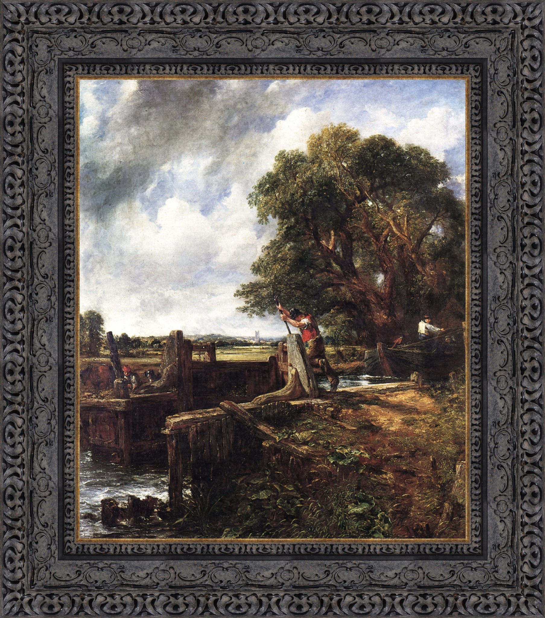 A Boat Passing a Lock – John Constable, 1823 - Canvas Classics