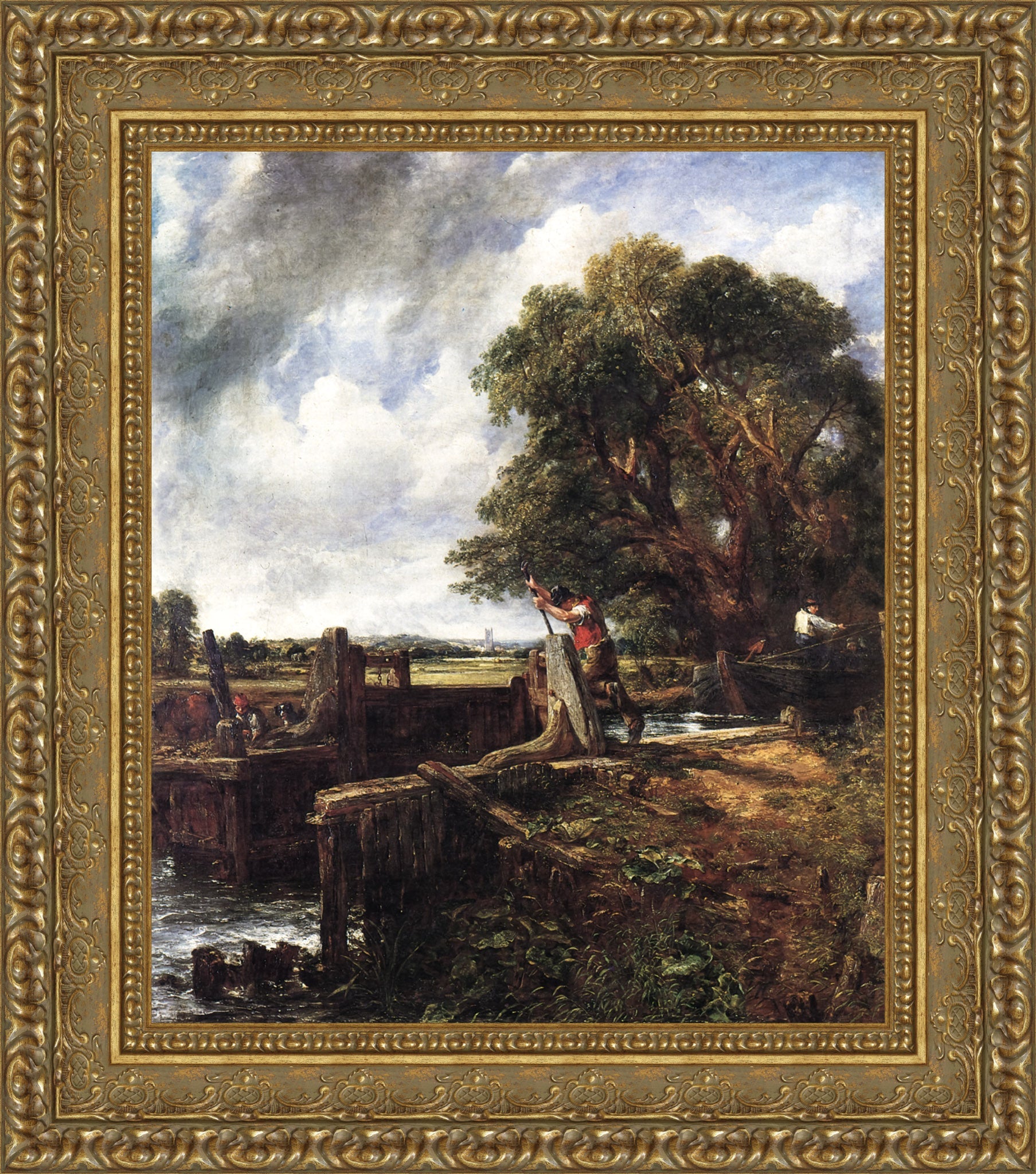 A Boat Passing a Lock – John Constable, 1823 - Canvas Classics