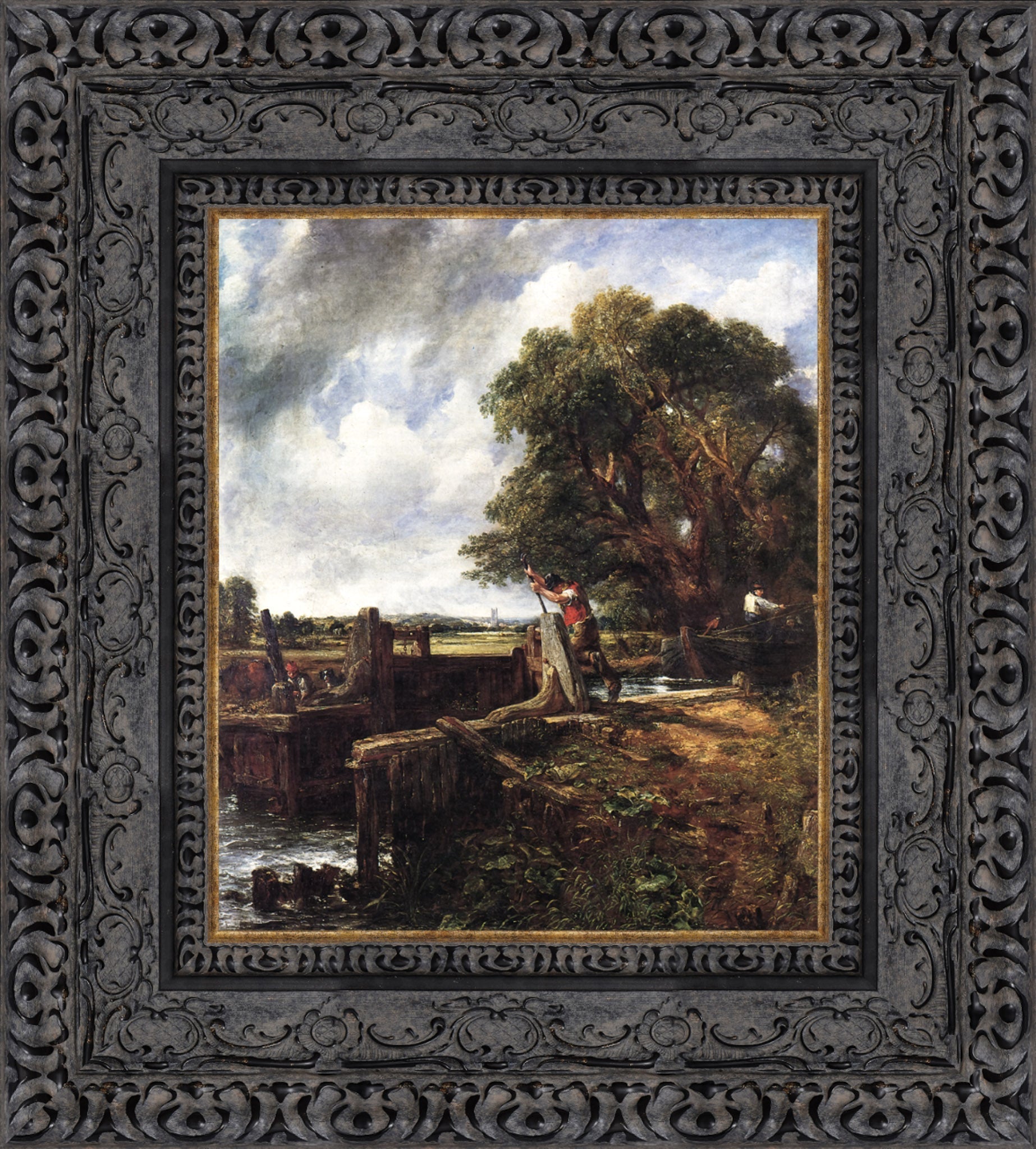 A Boat Passing a Lock – John Constable, 1823 - Canvas Classics