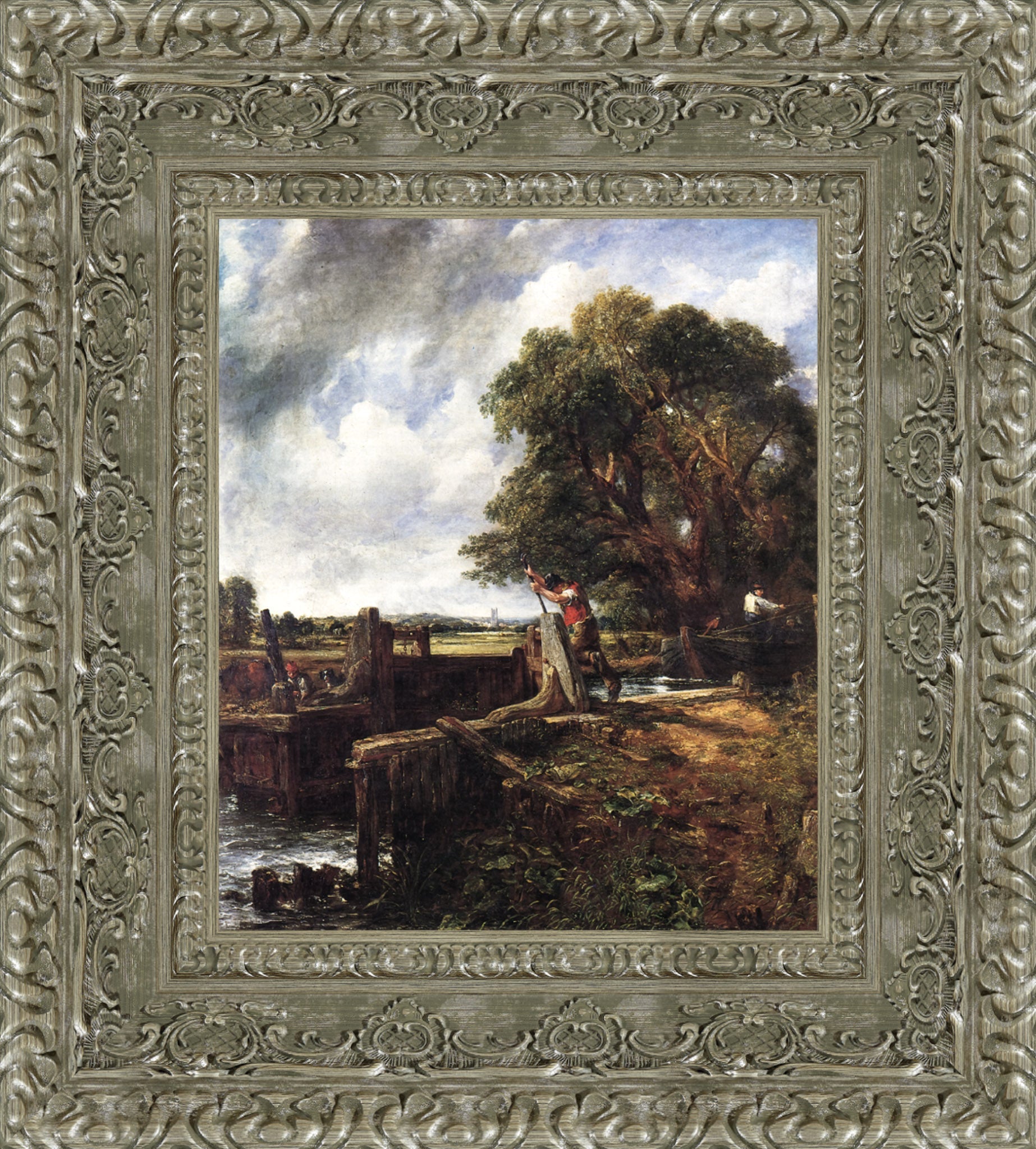 A Boat Passing a Lock – John Constable, 1823 - Canvas Classics