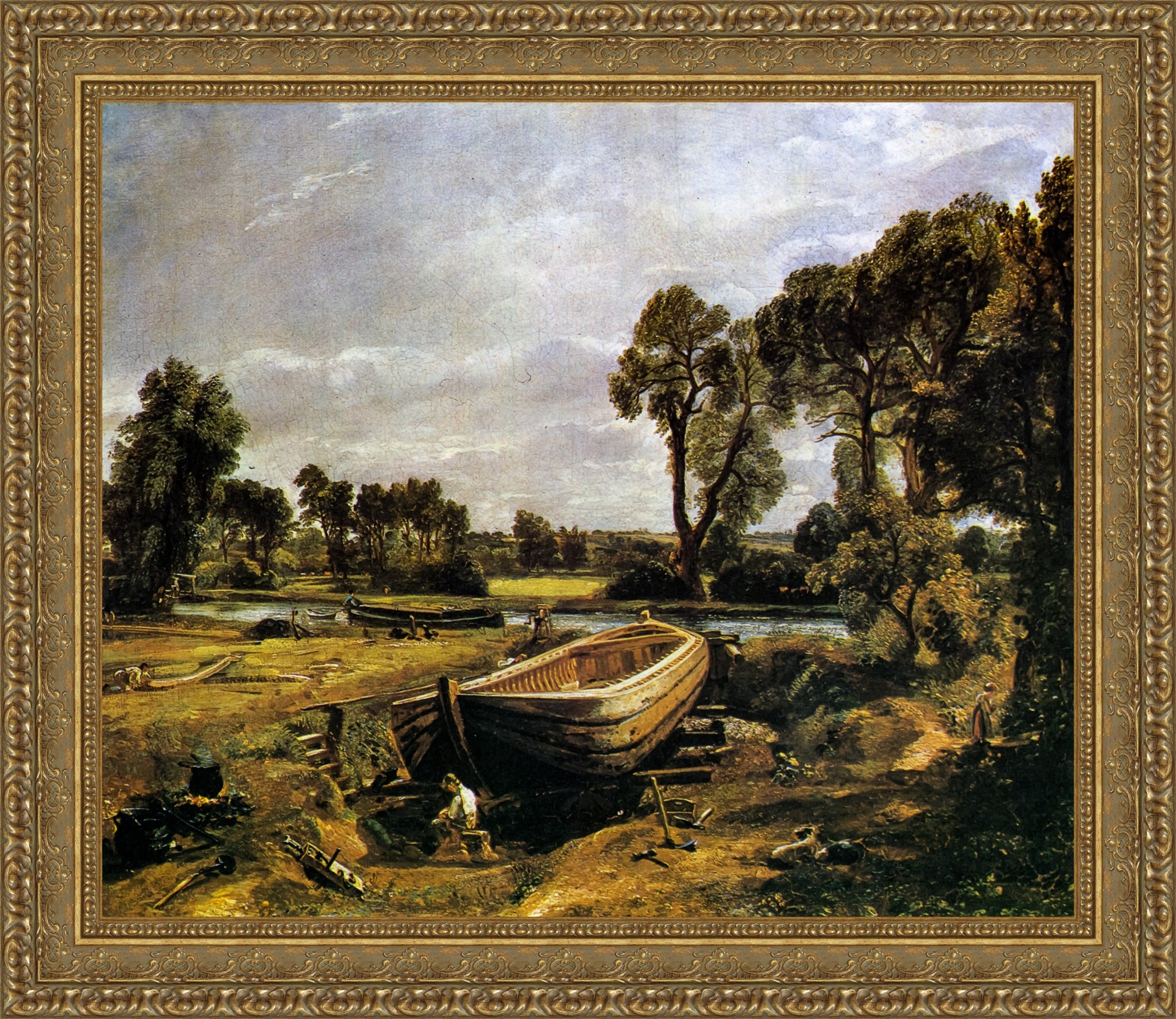 Boat Building near Flatford Mill – John Constable, 1815 - Canvas Classics