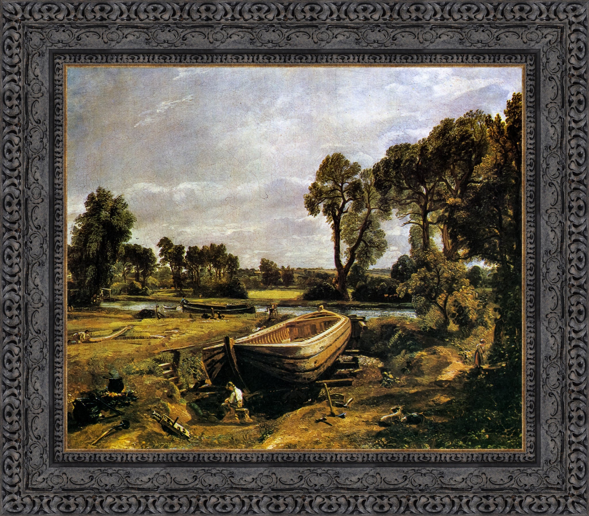 Boat Building near Flatford Mill – John Constable, 1815 - Canvas Classics