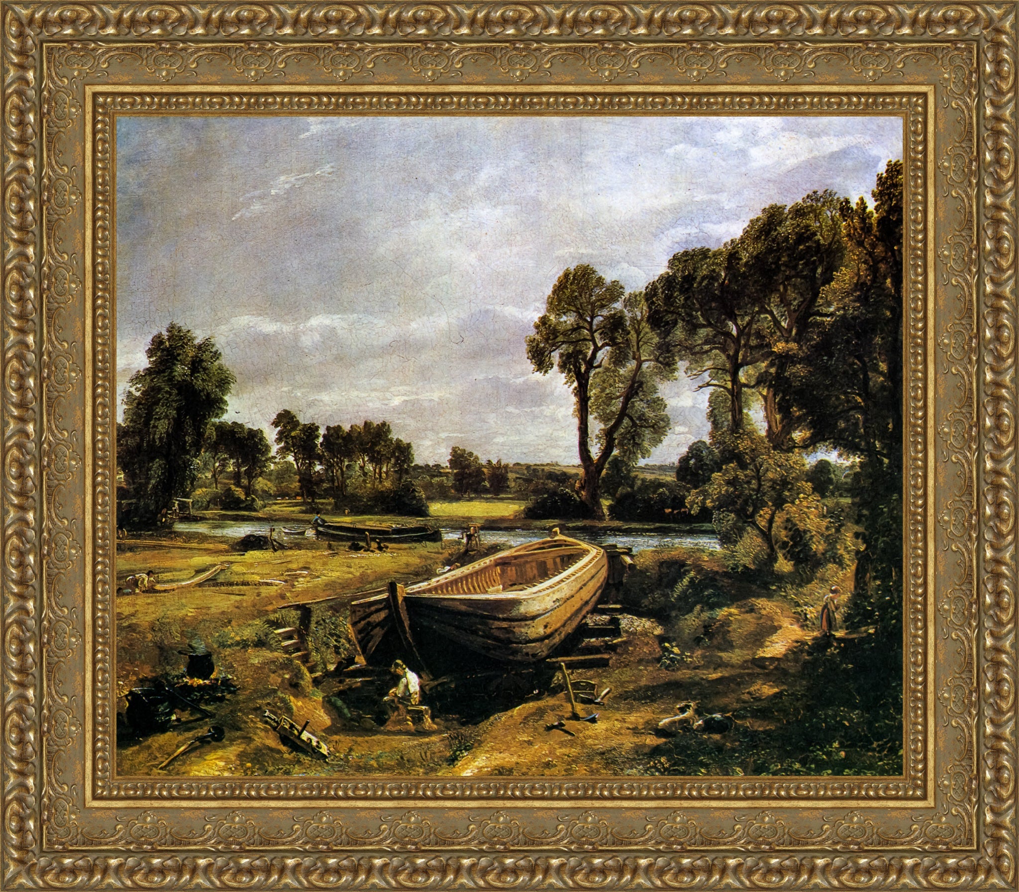 Boat Building near Flatford Mill – John Constable, 1815 - Canvas Classics