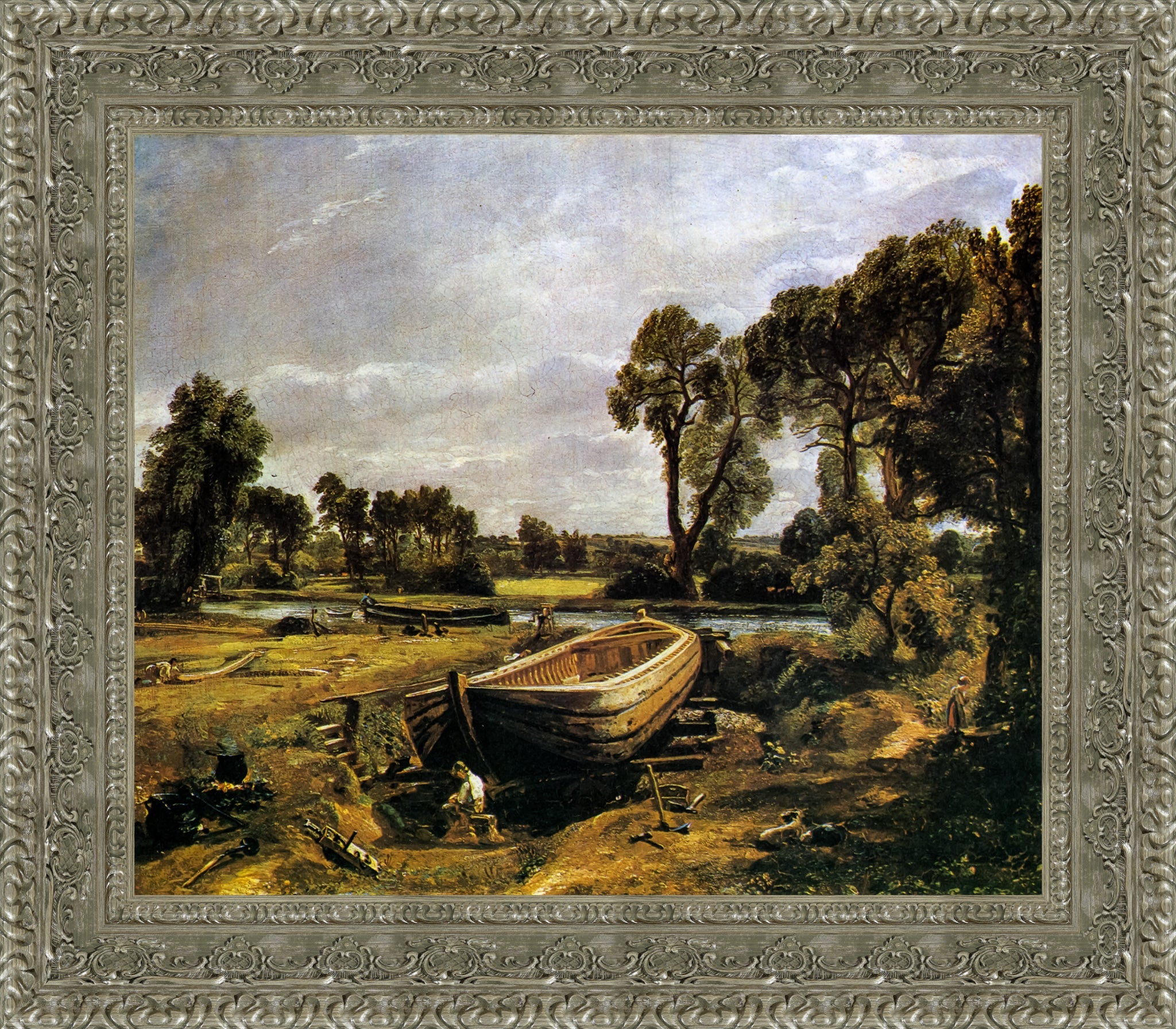 Boat Building near Flatford Mill – John Constable, 1815 - Canvas Classics