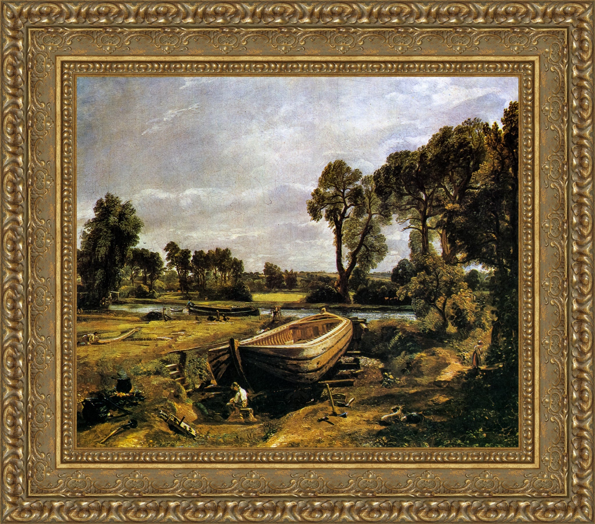 Boat Building near Flatford Mill – John Constable, 1815 - Canvas Classics