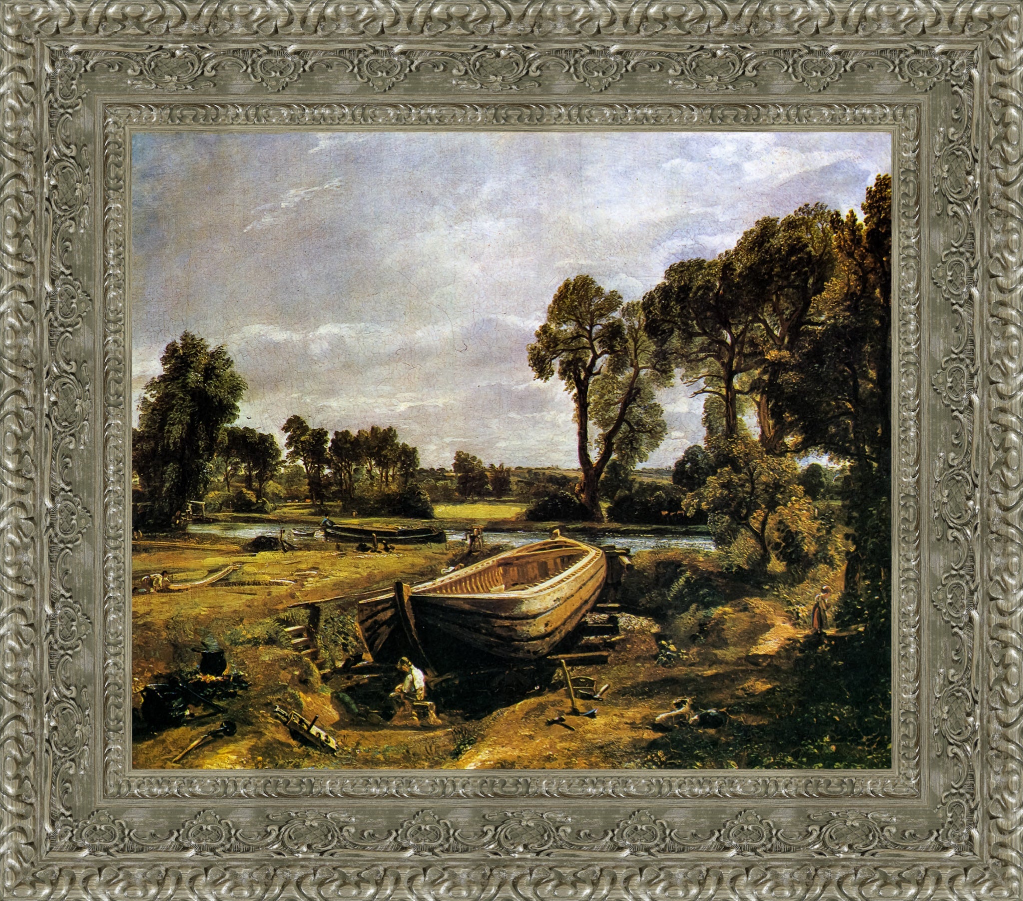 Boat Building near Flatford Mill – John Constable, 1815 - Canvas Classics