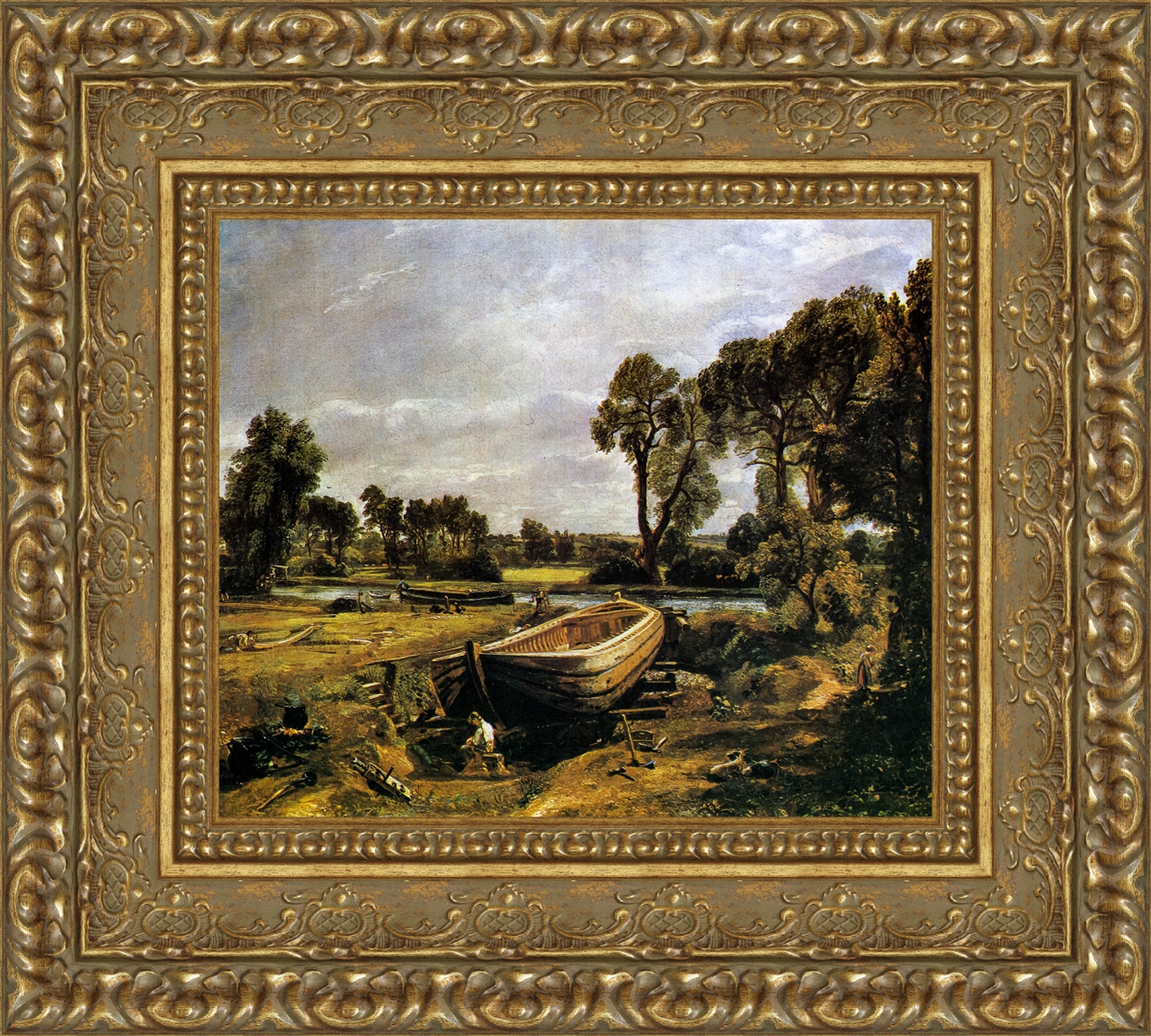 Boat Building near Flatford Mill – John Constable, 1815 - Canvas Classics
