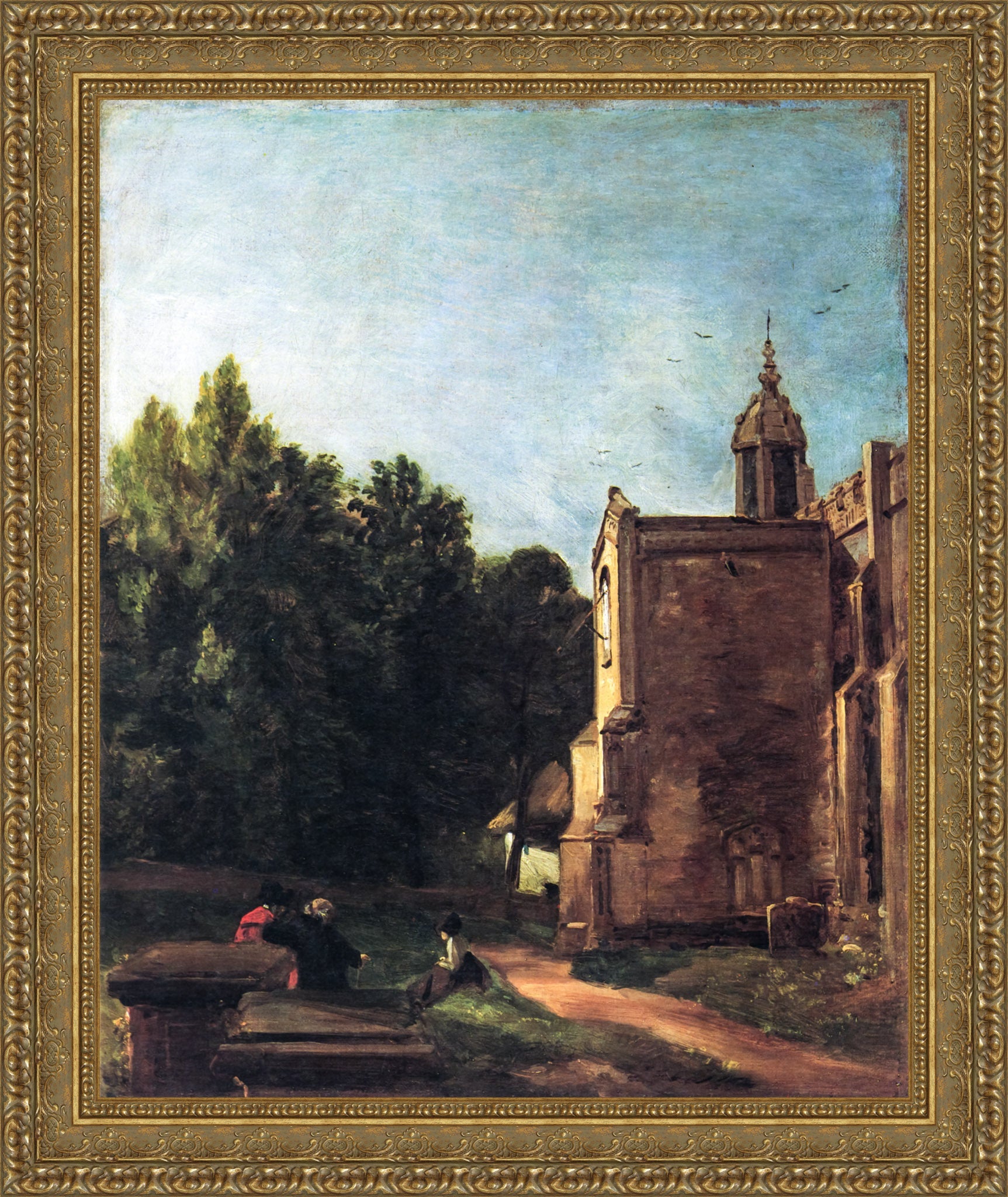 Church Porch, East Bergholt by John Constable — Framed Giclee Canvas Print | Canvas Classics