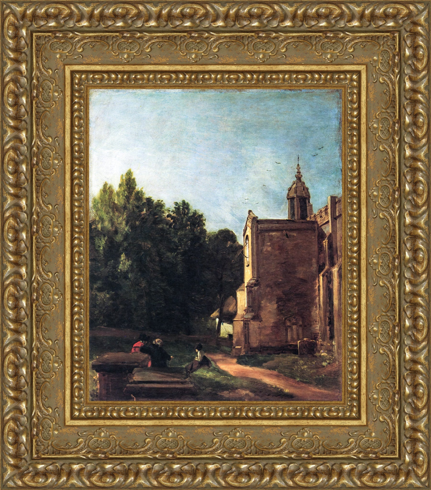 Church Porch, East Bergholt by John Constable — Framed Giclee Canvas Print | Canvas Classics