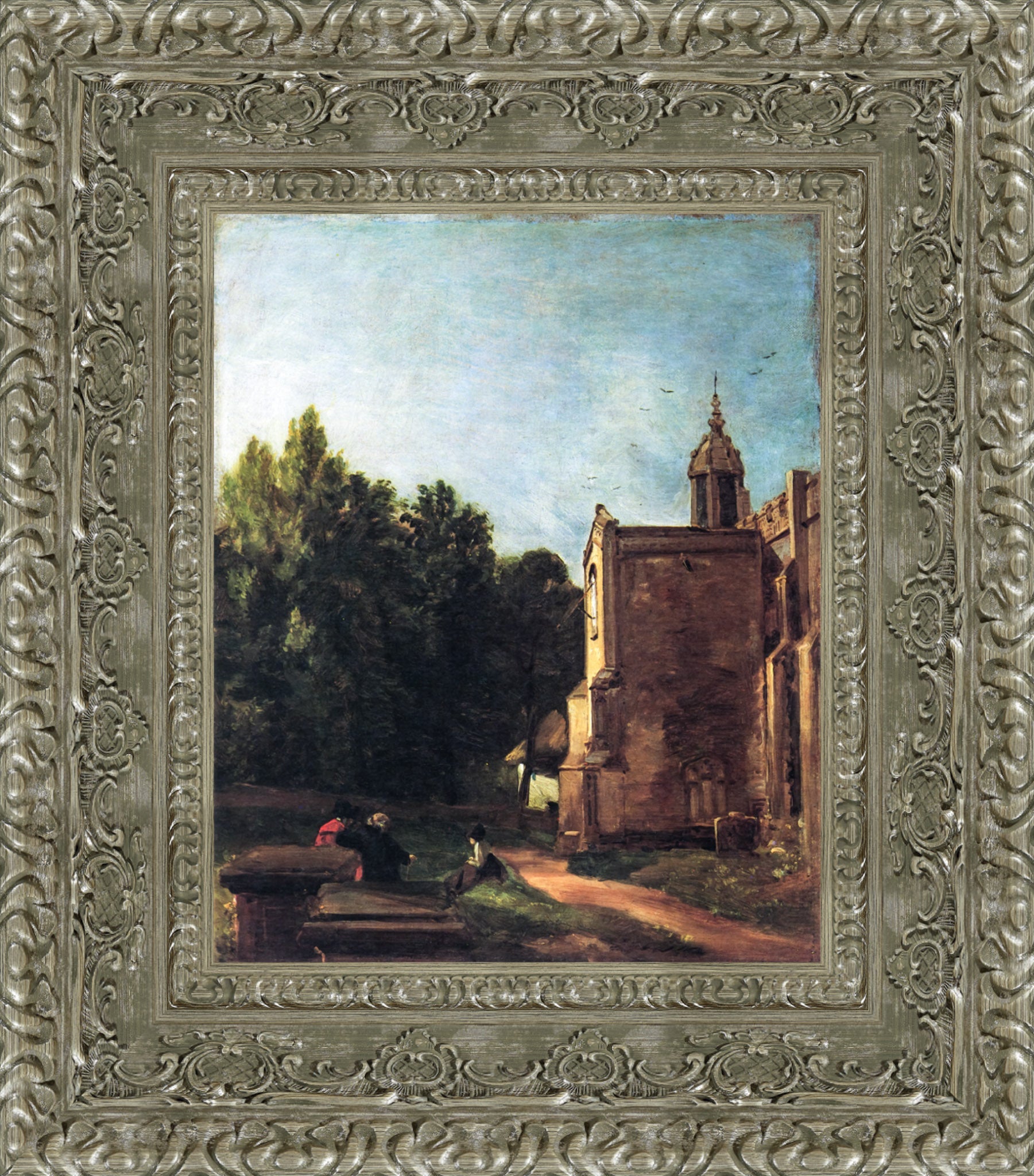 Church Porch, East Bergholt by John Constable — Framed Giclee Canvas Print | Canvas Classics