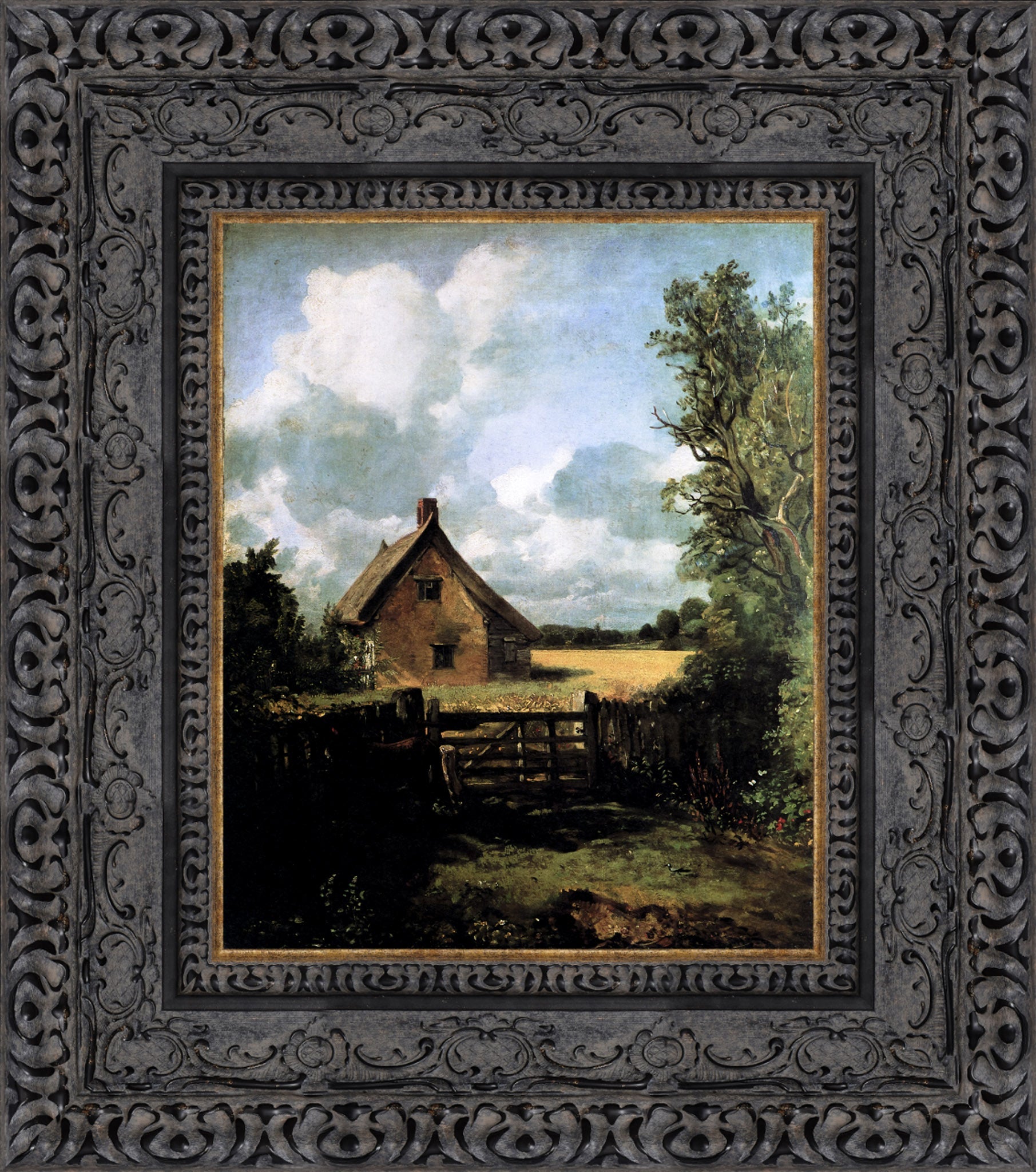 Cottage in a Cornfield by John Constable — Framed Giclee Canvas Print | Canvas Classics