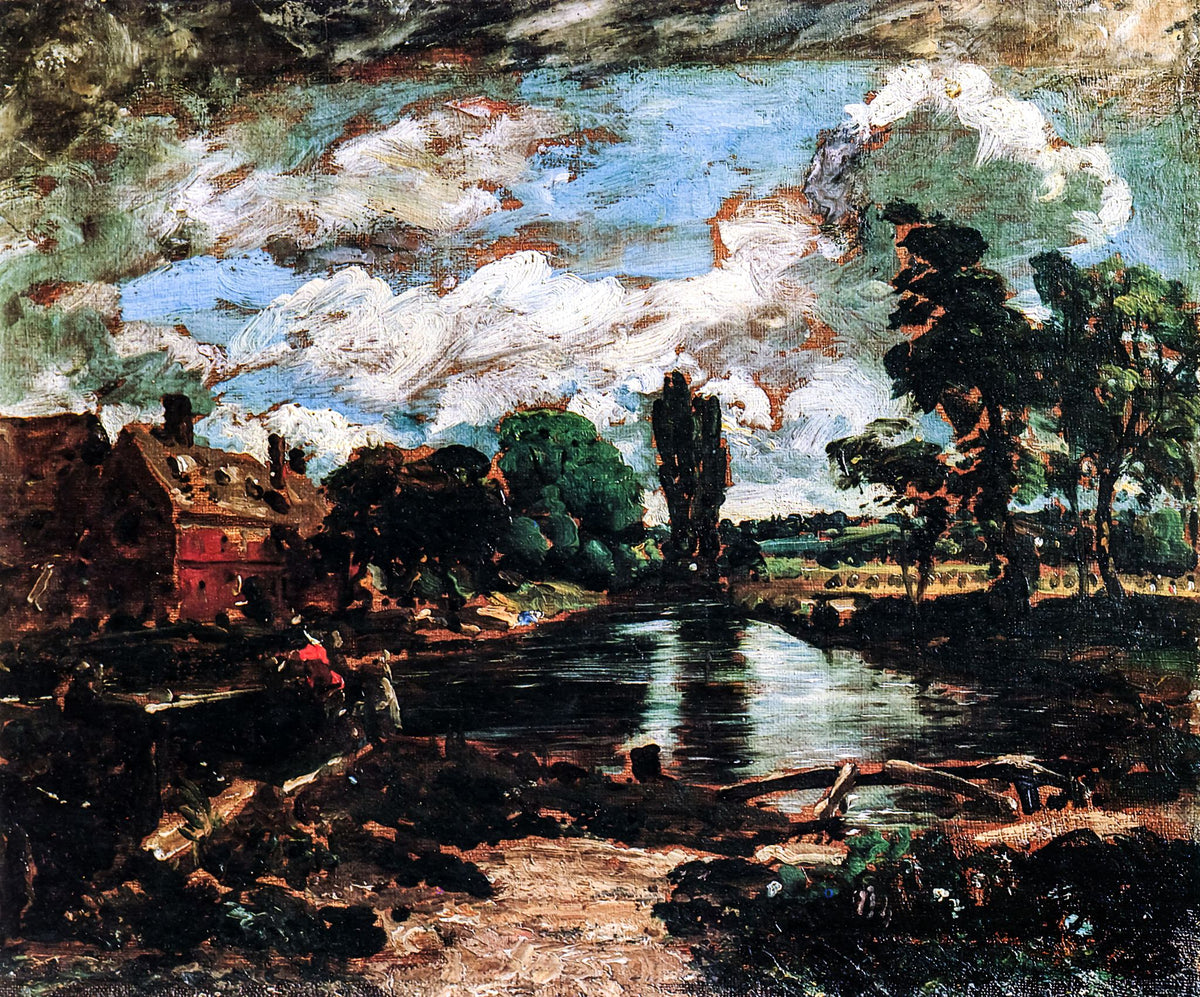 Flatford Mill from the Lock – John Constable, 1811, framed