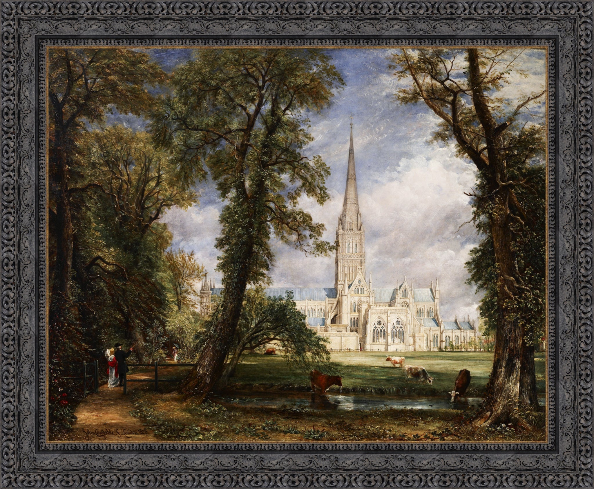 Salisbury Cathedral from the Bishop's Garden – John Constable, 1826 - Canvas Classics