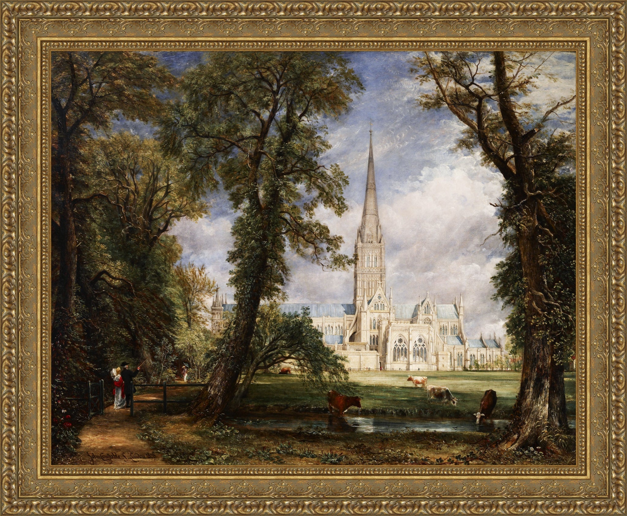 Salisbury Cathedral from the Bishop's Garden – John Constable, 1826 - Canvas Classics