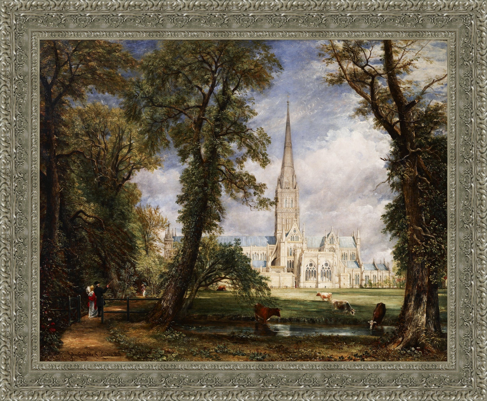 Salisbury Cathedral from the Bishop's Garden – John Constable, 1826 - Canvas Classics