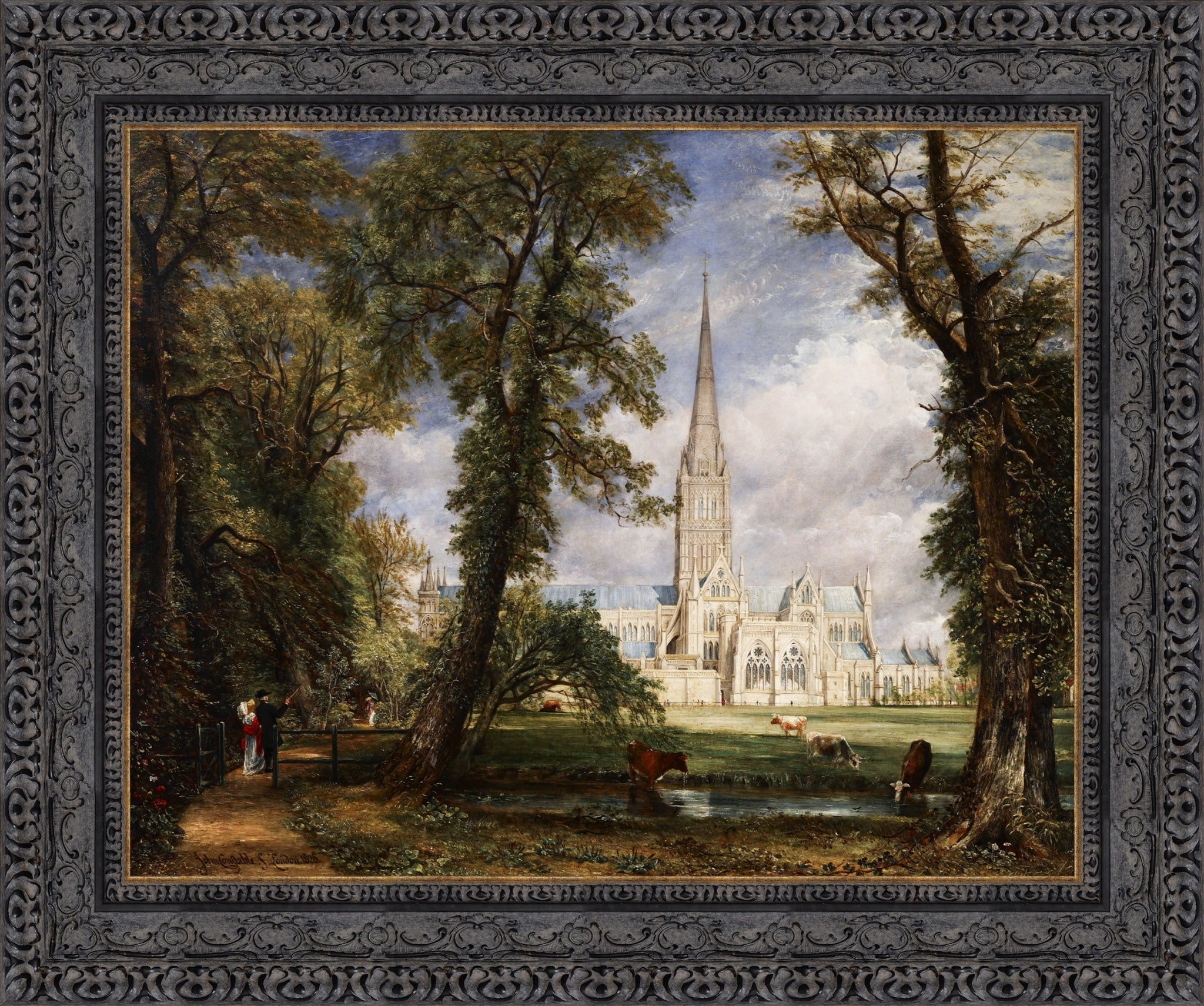 Salisbury Cathedral from the Bishop's Garden – John Constable, 1826 - Canvas Classics