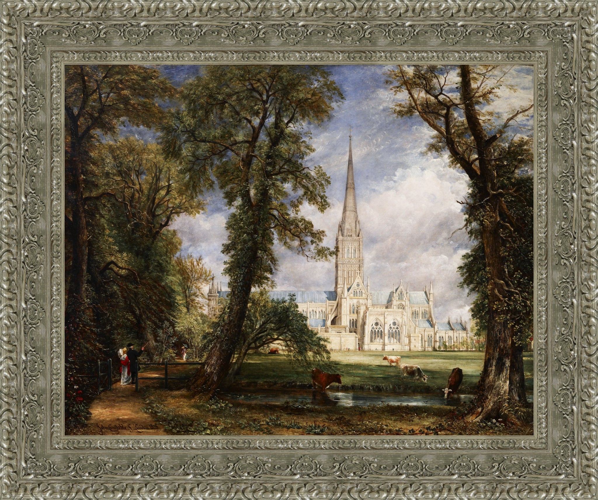 Salisbury Cathedral from the Bishop's Garden – John Constable, 1826 - Canvas Classics