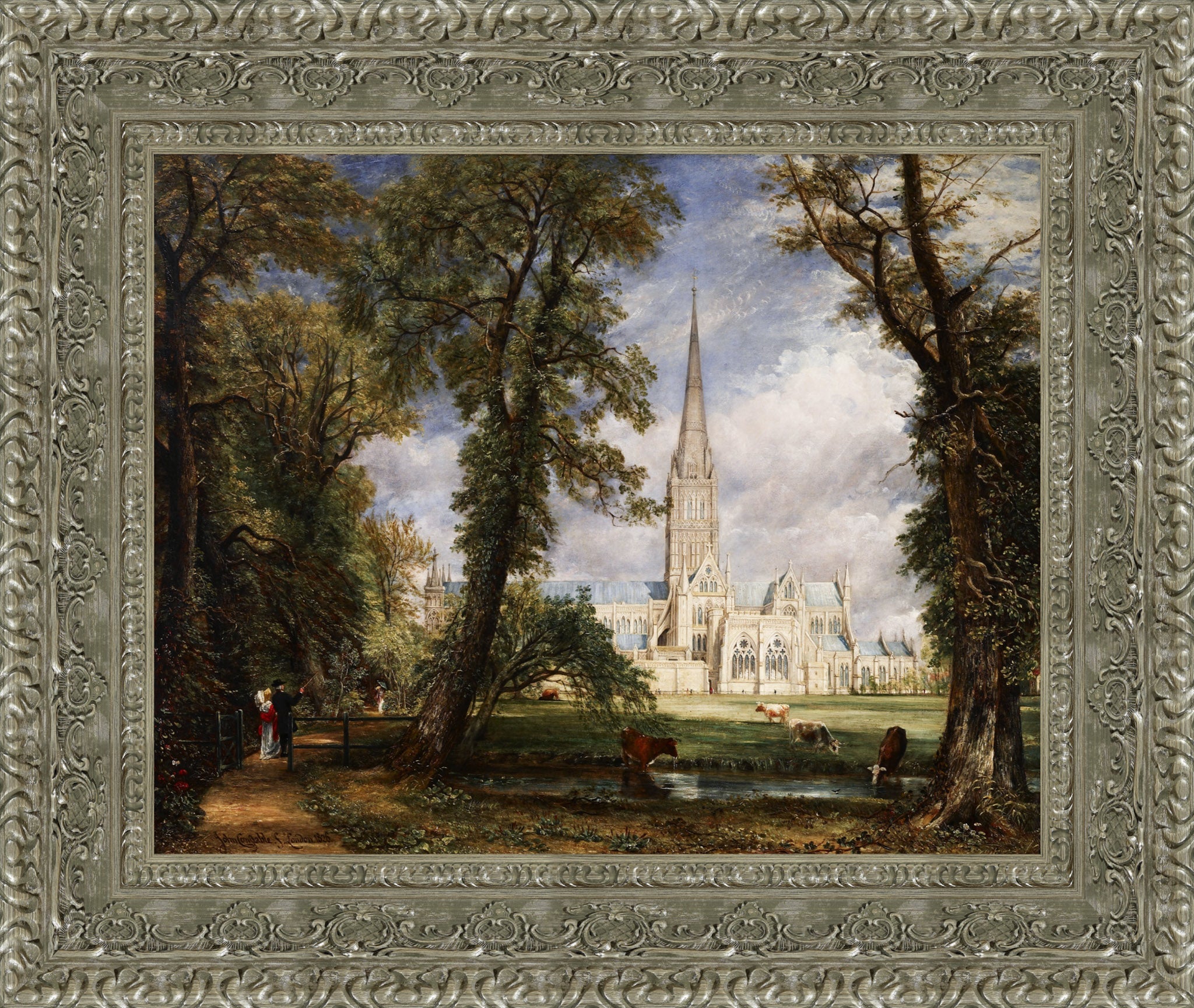 Salisbury Cathedral from the Bishop's Garden – John Constable, 1826 - Canvas Classics