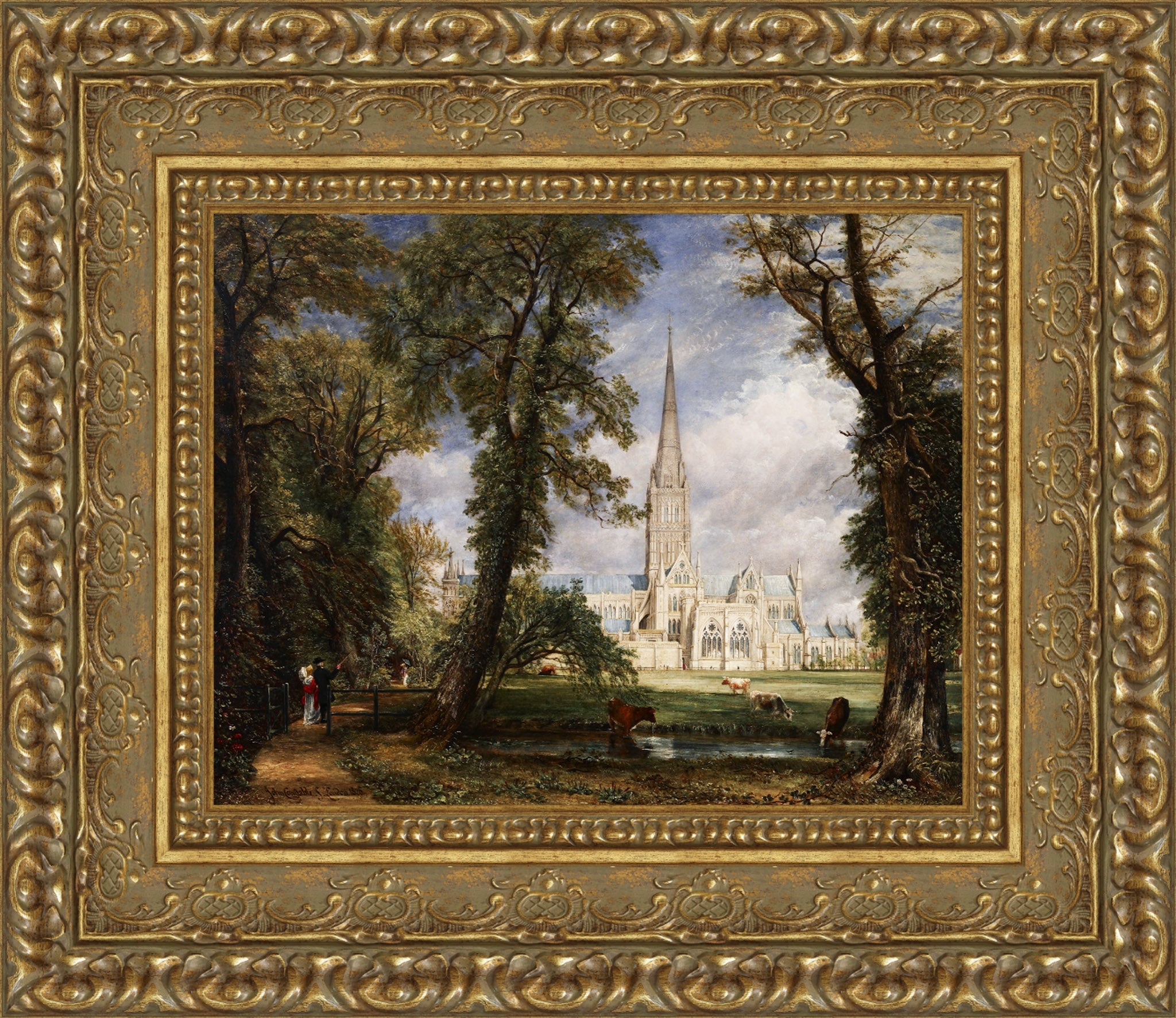 Salisbury Cathedral from the Bishop's Garden – John Constable, 1826 - Canvas Classics