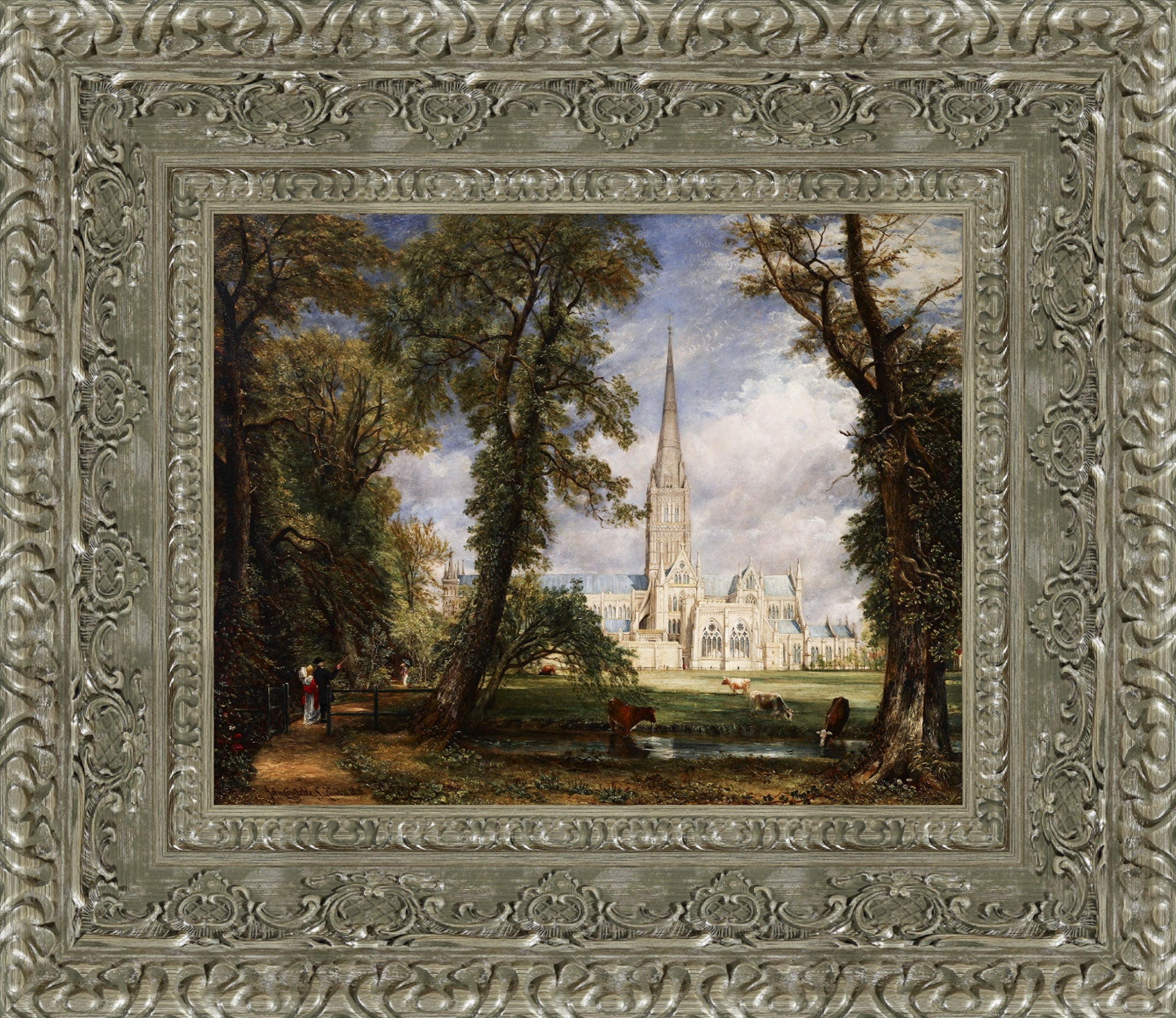 Salisbury Cathedral from the Bishop's Garden – John Constable, 1826 - Canvas Classics