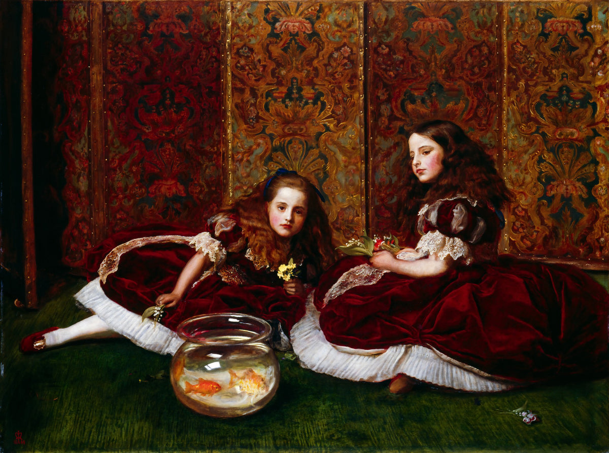 Leisure Hours - John Everett Millais, 1864, framed