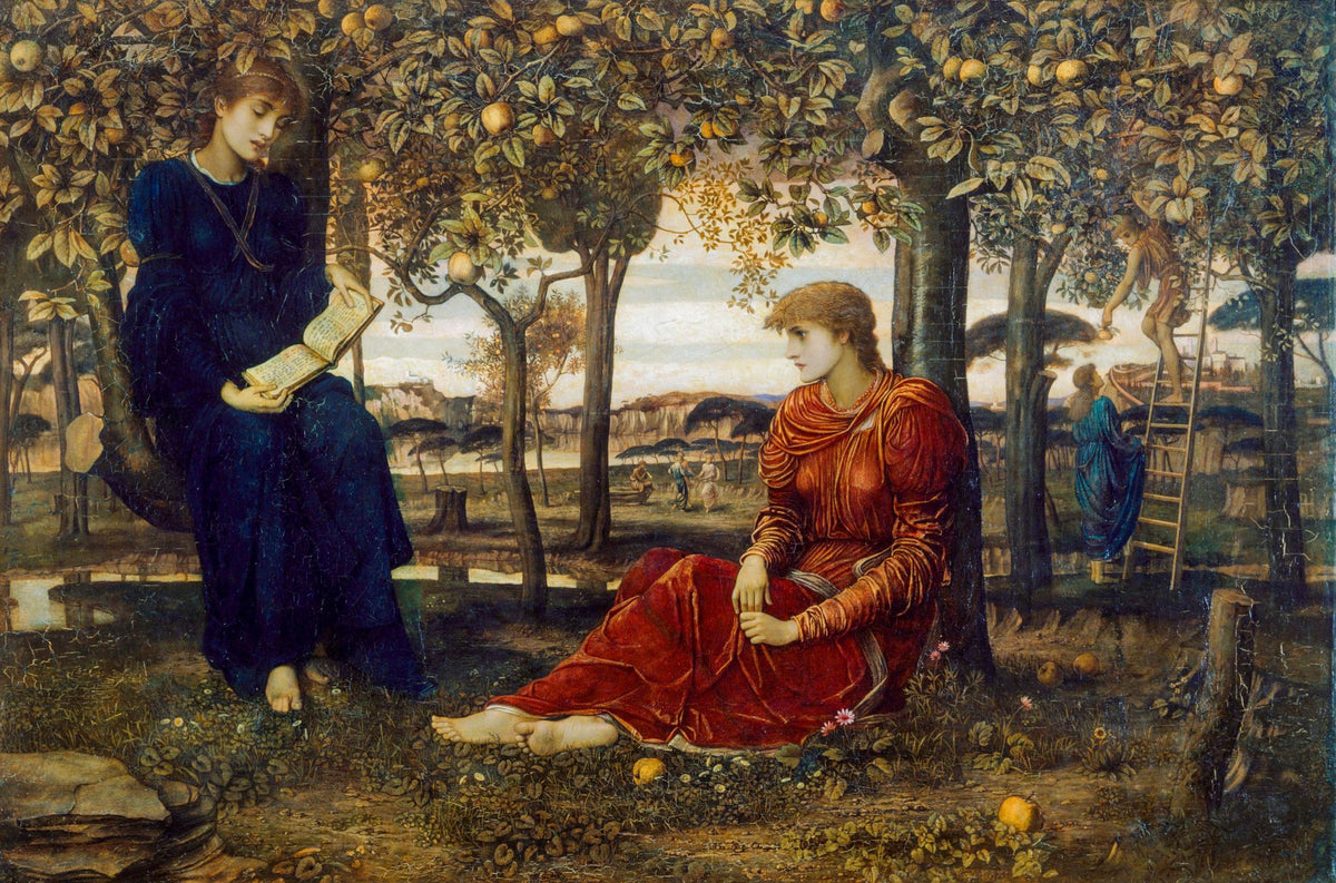 A Story Book – John Melhuish Strudwick, 1895, framed